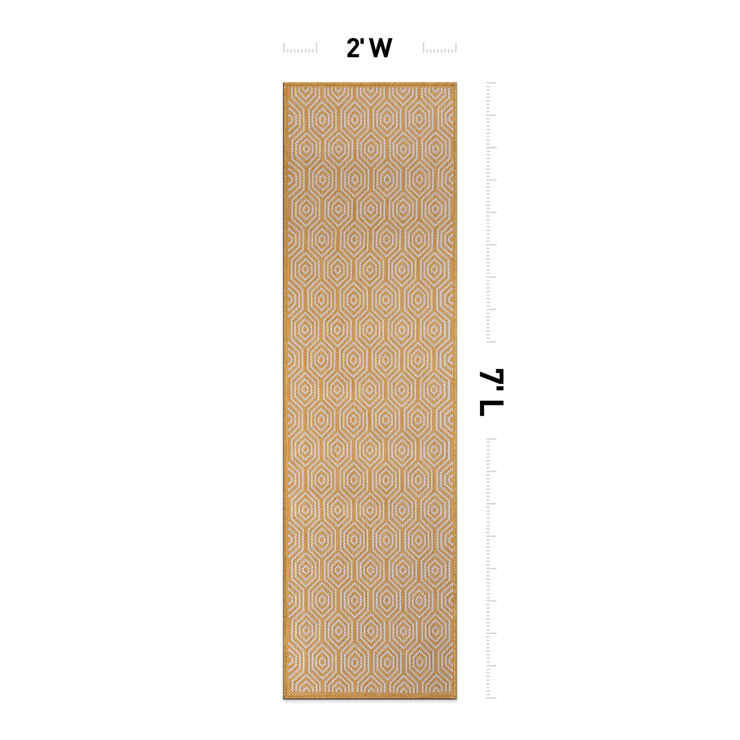 World Rug Gallery 120YELLOW2X7 rugs - View #3