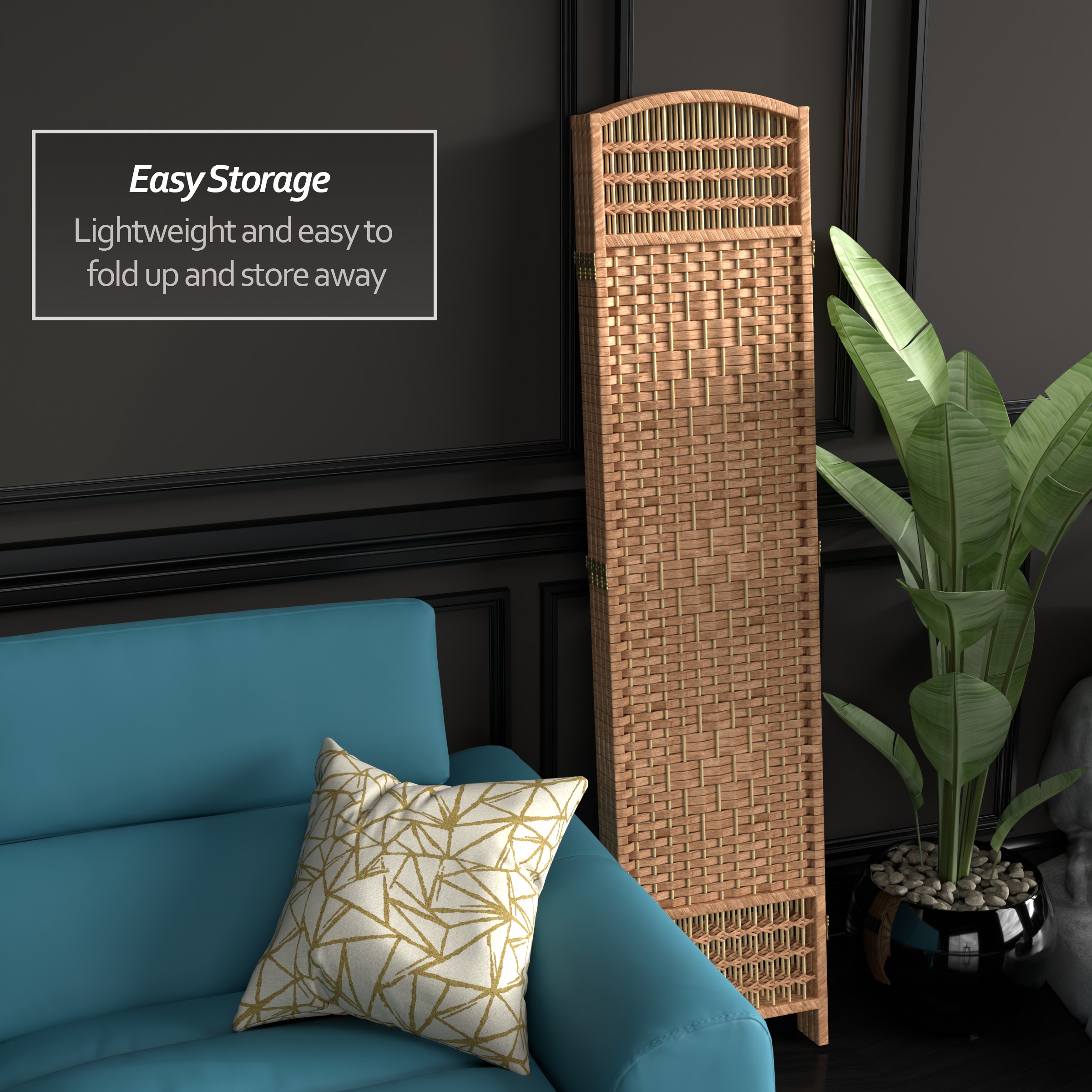 Red Lantern FB-DMND-NAT-4P Indoor-Privacy-Screens - View #4
