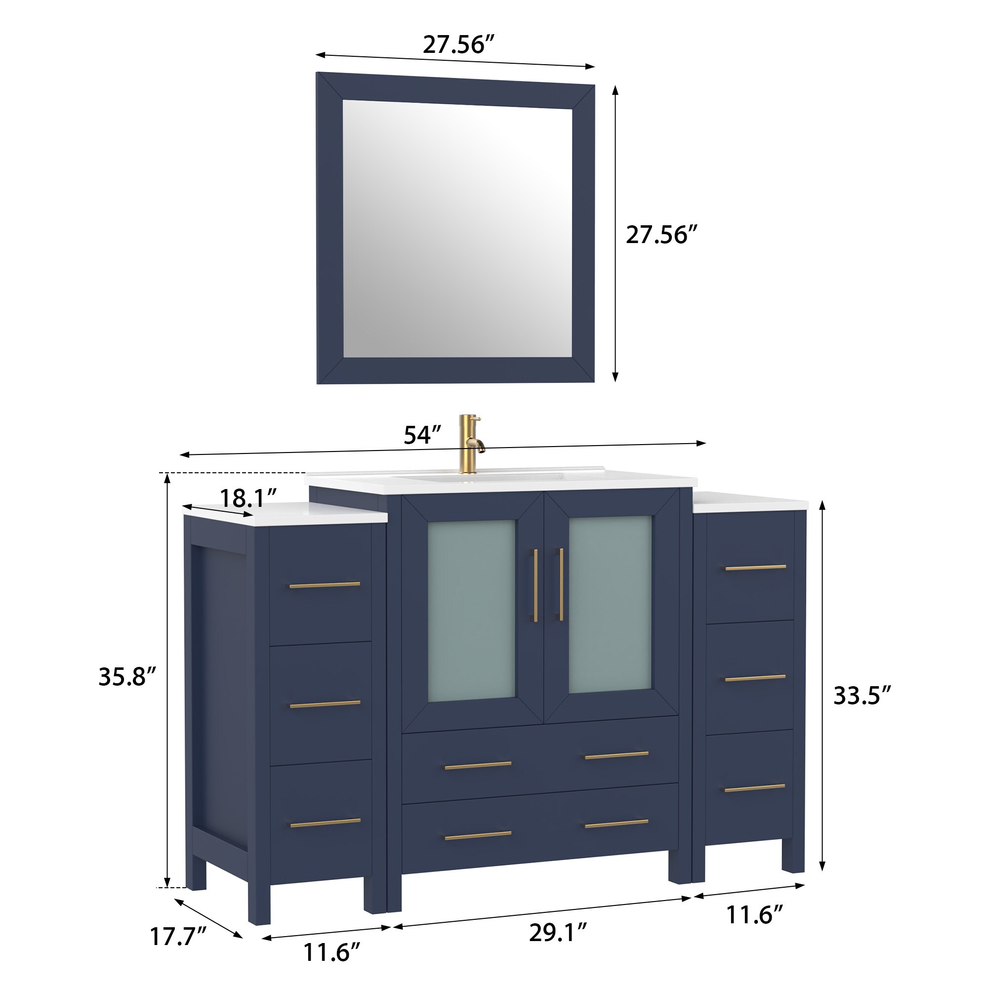 Vanity Art VA3030-54B Bath-Vanity-Combo - View #11