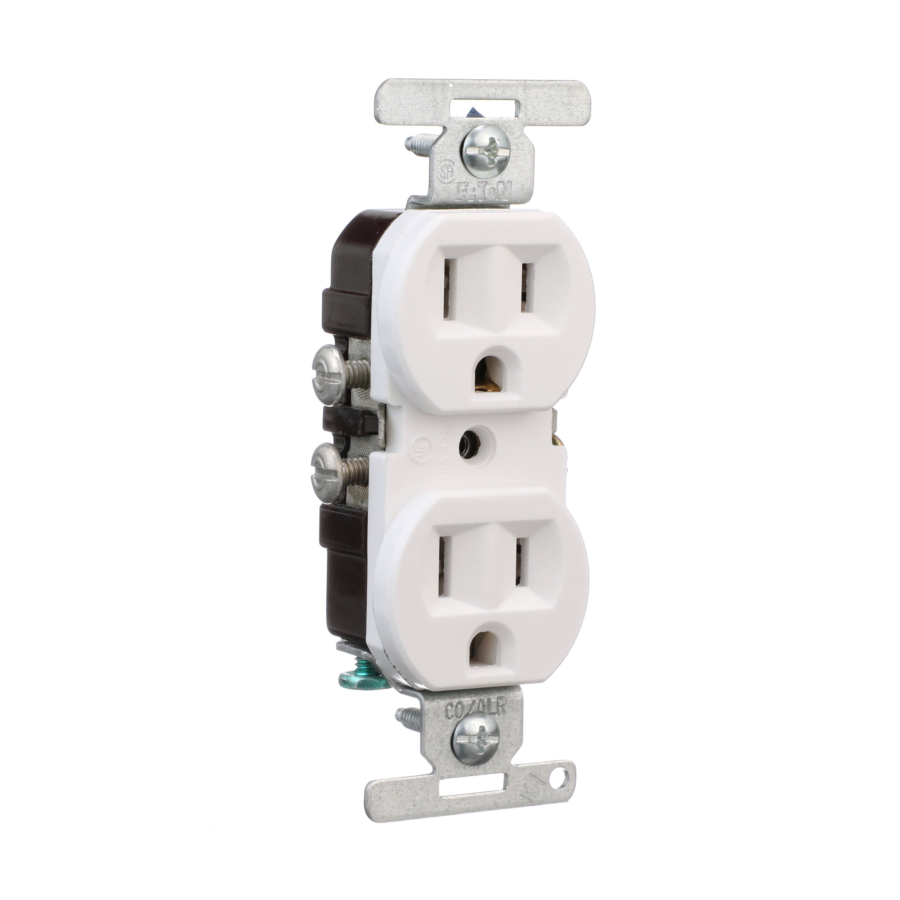 Eaton 15-Amp 125-volt Tamper Resistant Residential/Commercial Duplex Switch  Outlet, White in the Electrical Outlets department at