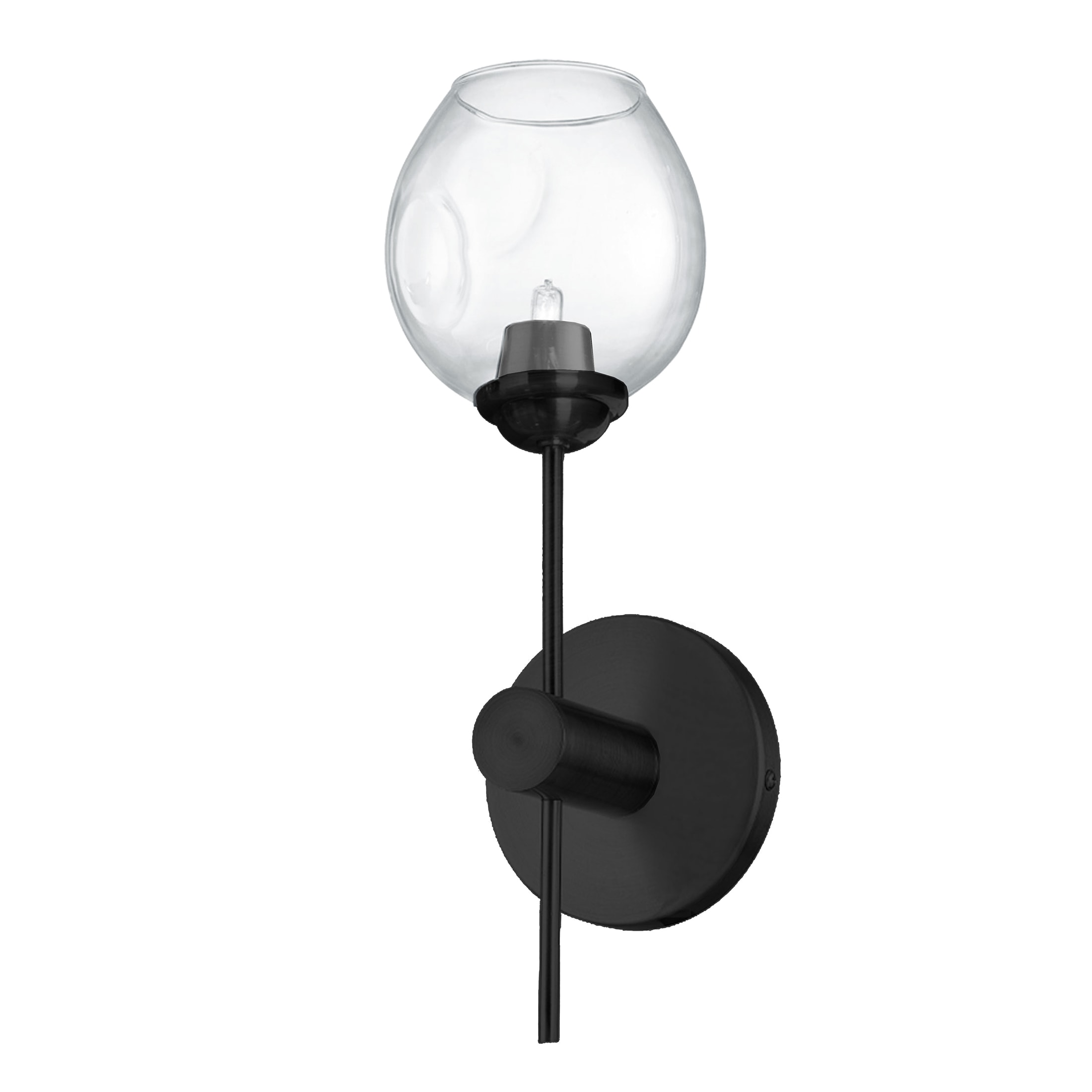 Dainolite ABI-141W-MB-CLR Abii 4.75-in 1 -Light Matte Black Transitional Vanity light