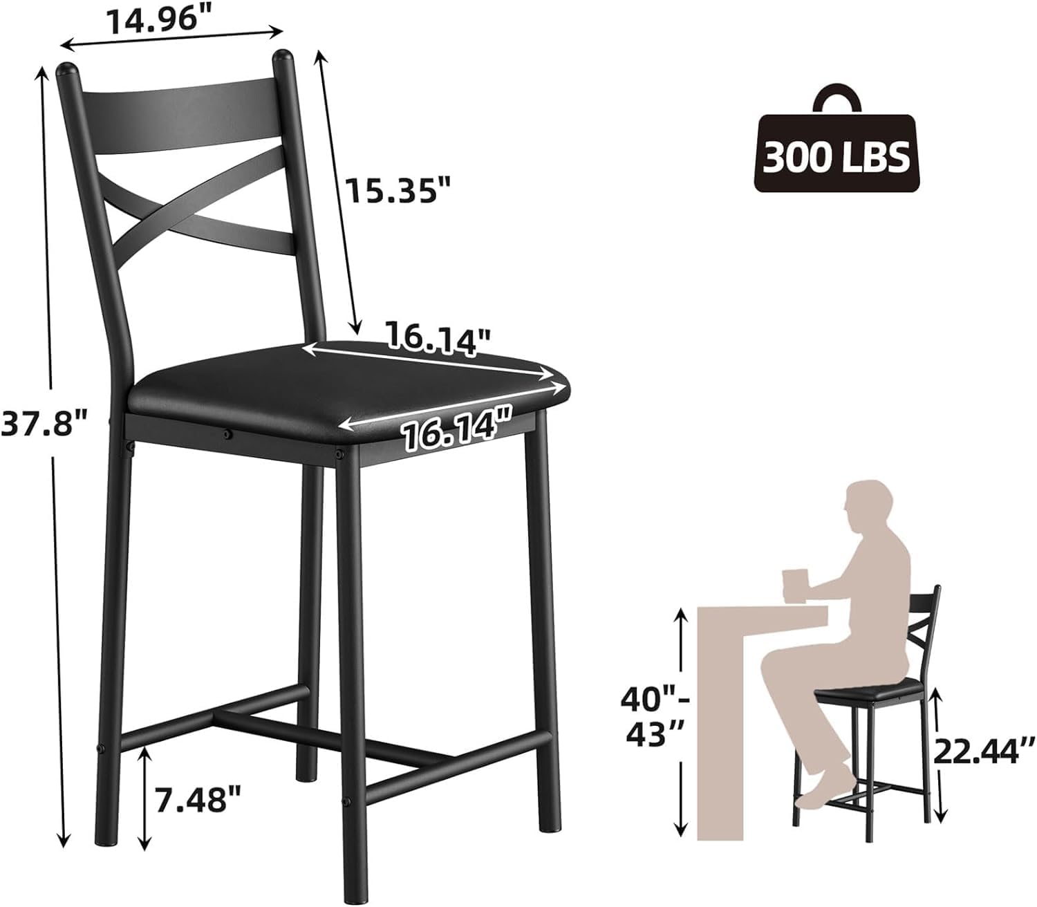 Qeetex LHF-YZ-PHO-10BKTG2H stools - View #2