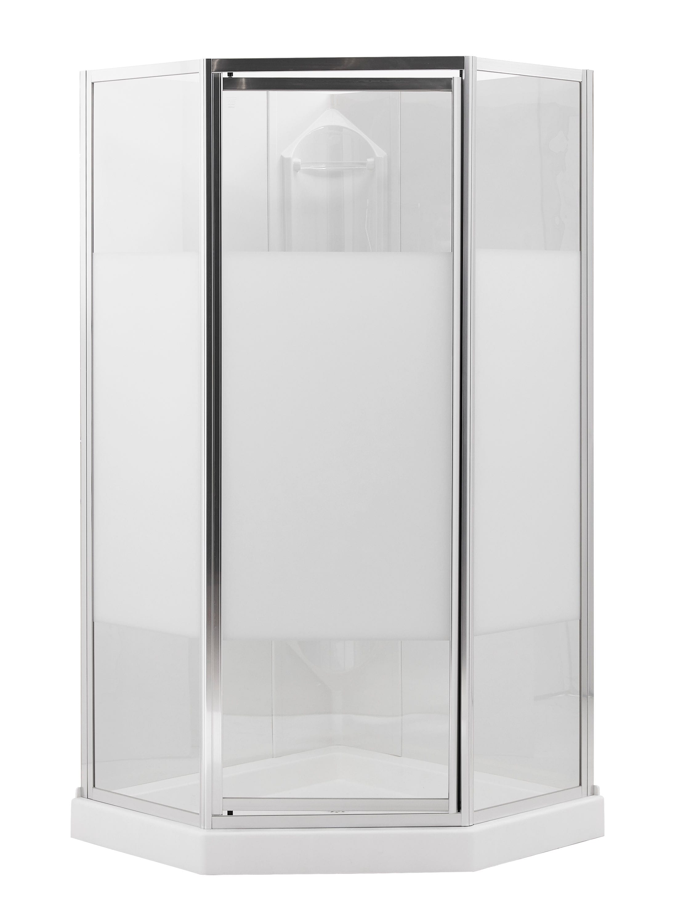 Mansfield Warren White 38 In X 38 In X 77 In Base Wall Door Neo Angle