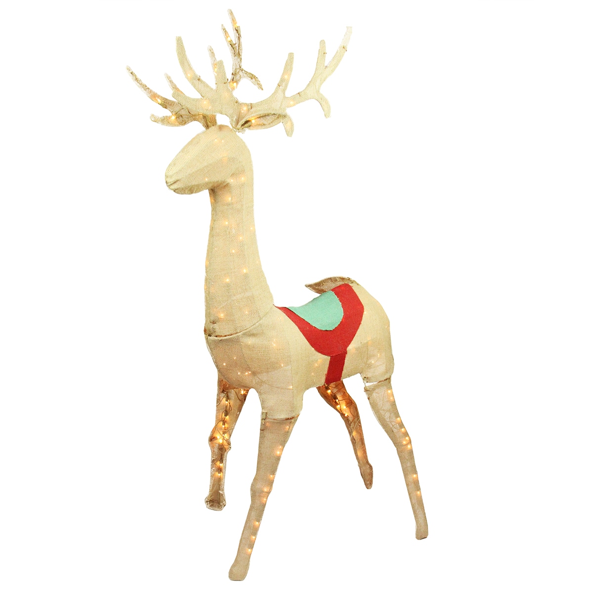 Northlight 31601733 60-in Freestanding Reindeer Free standing decoration with White Incandescent Lights