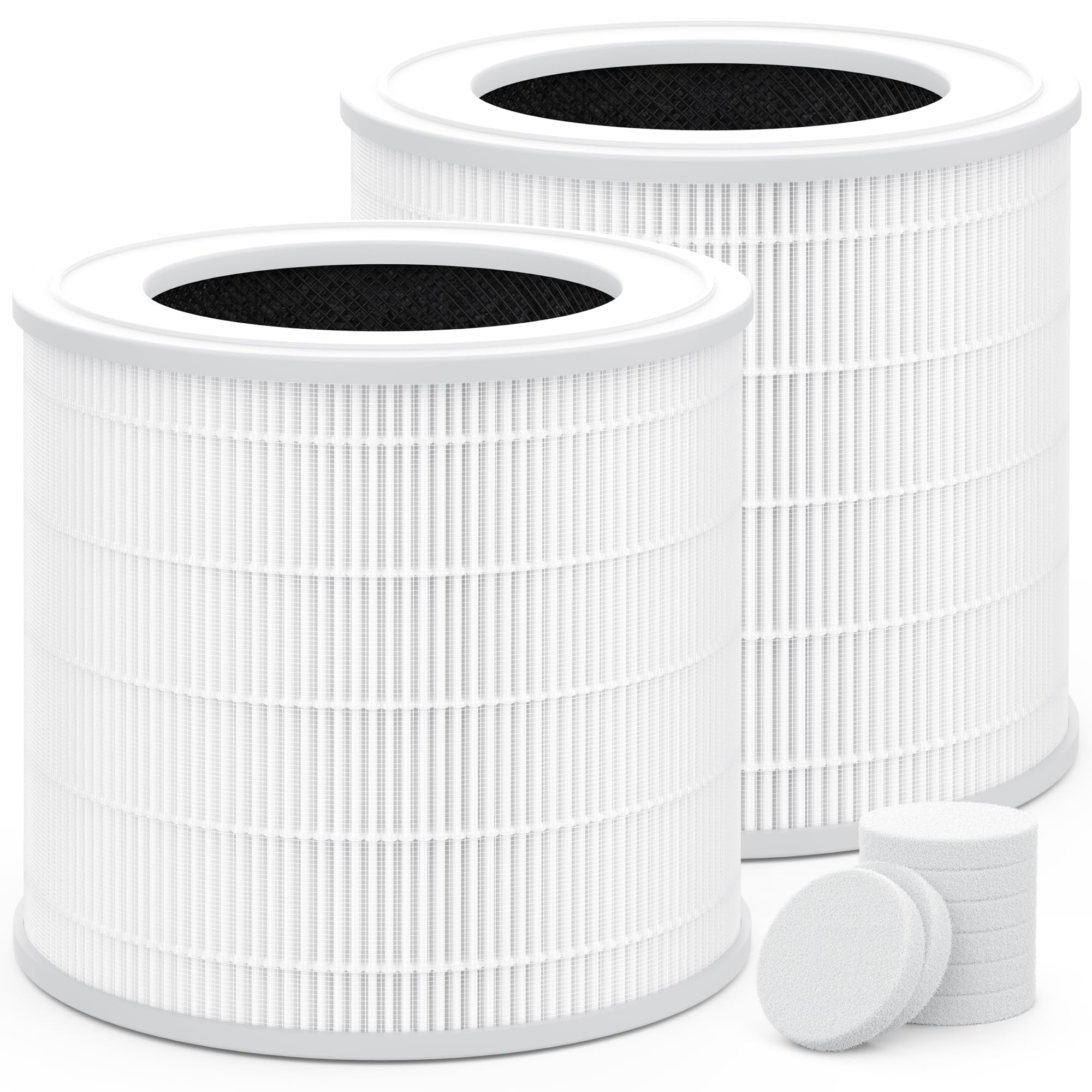 AOIZGMY  2 pack A2005 replacement filters for air cleaner purifier 3 in 1 white basics filter with 8 pcs aroma pads high efficiency filtration
