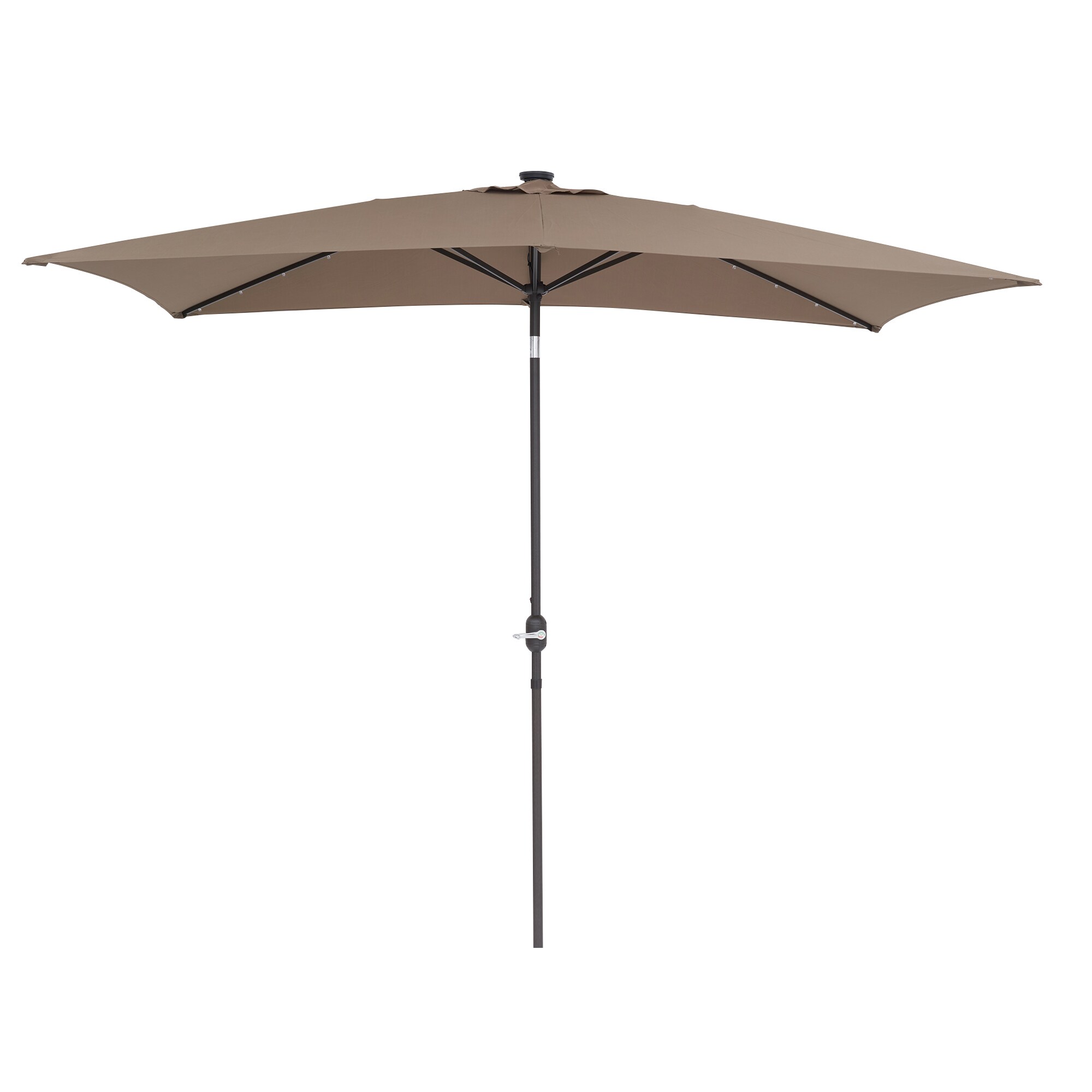 Forclover ALSM-320KED 10-ft Steel Market Patio Umbrella with Lights