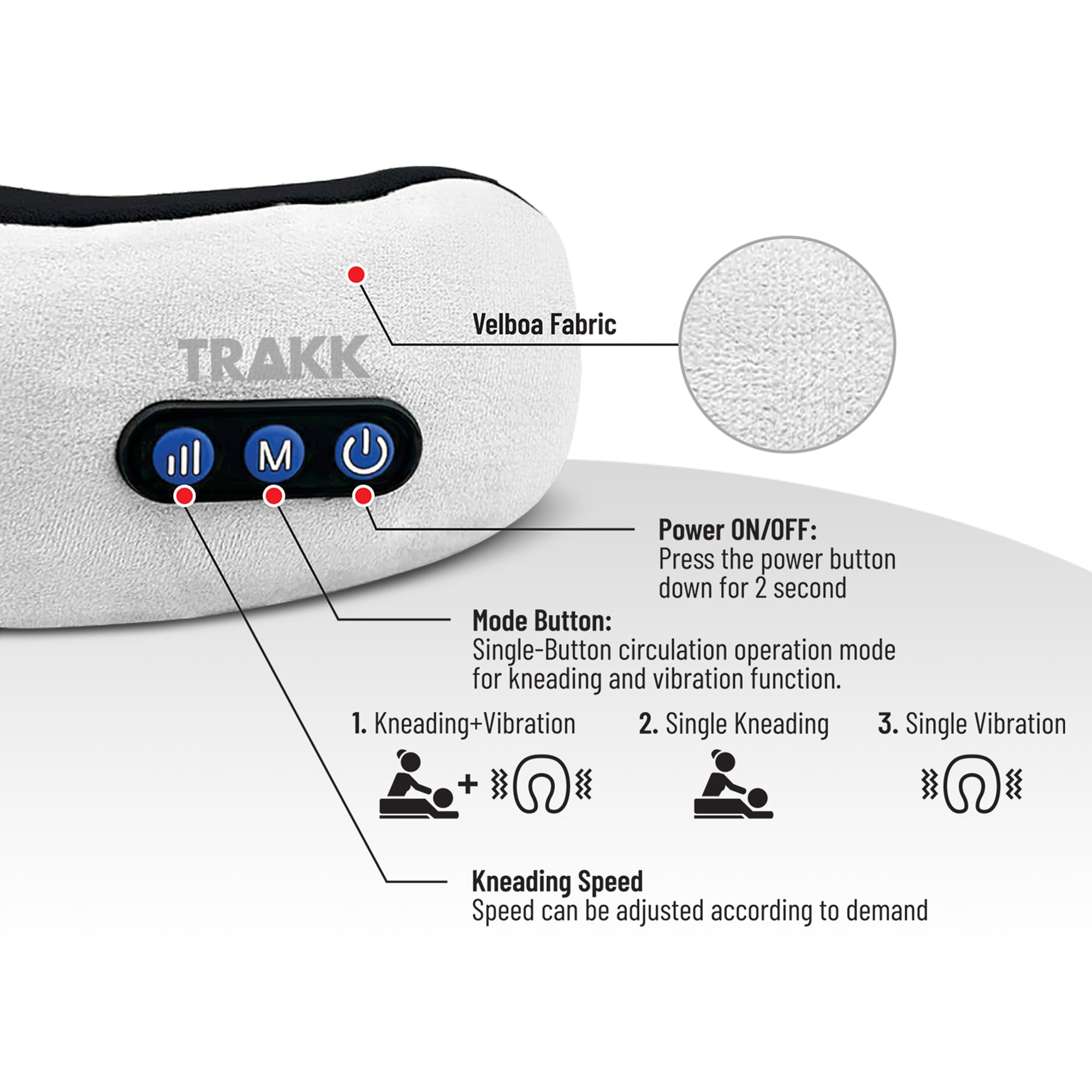 6-wheel Neck Massager Handheld Shoulder Aids With Ball Shiatsu