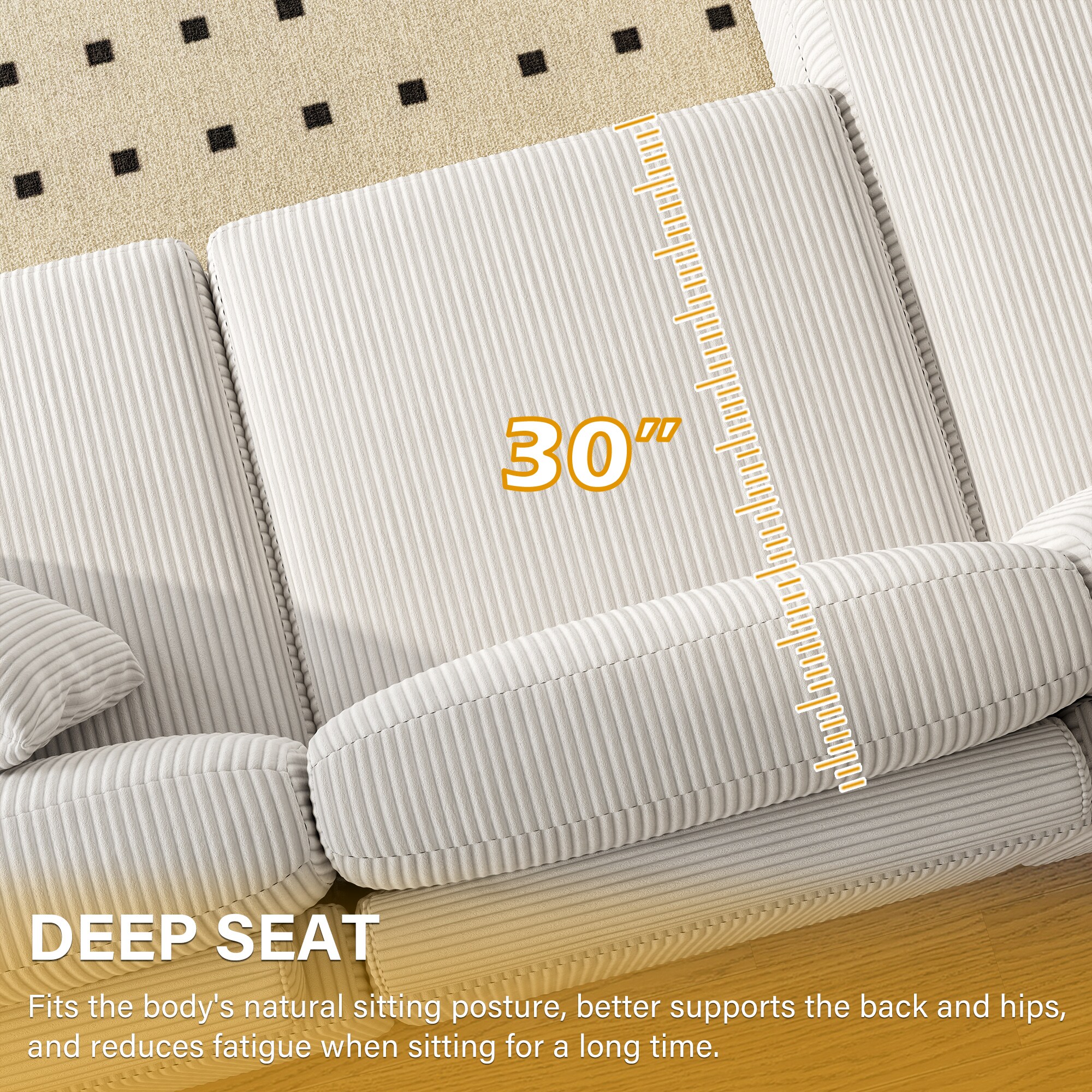 Dreamsidea CS7-BEI-CL-CR Sofas-Loveseats - View #7