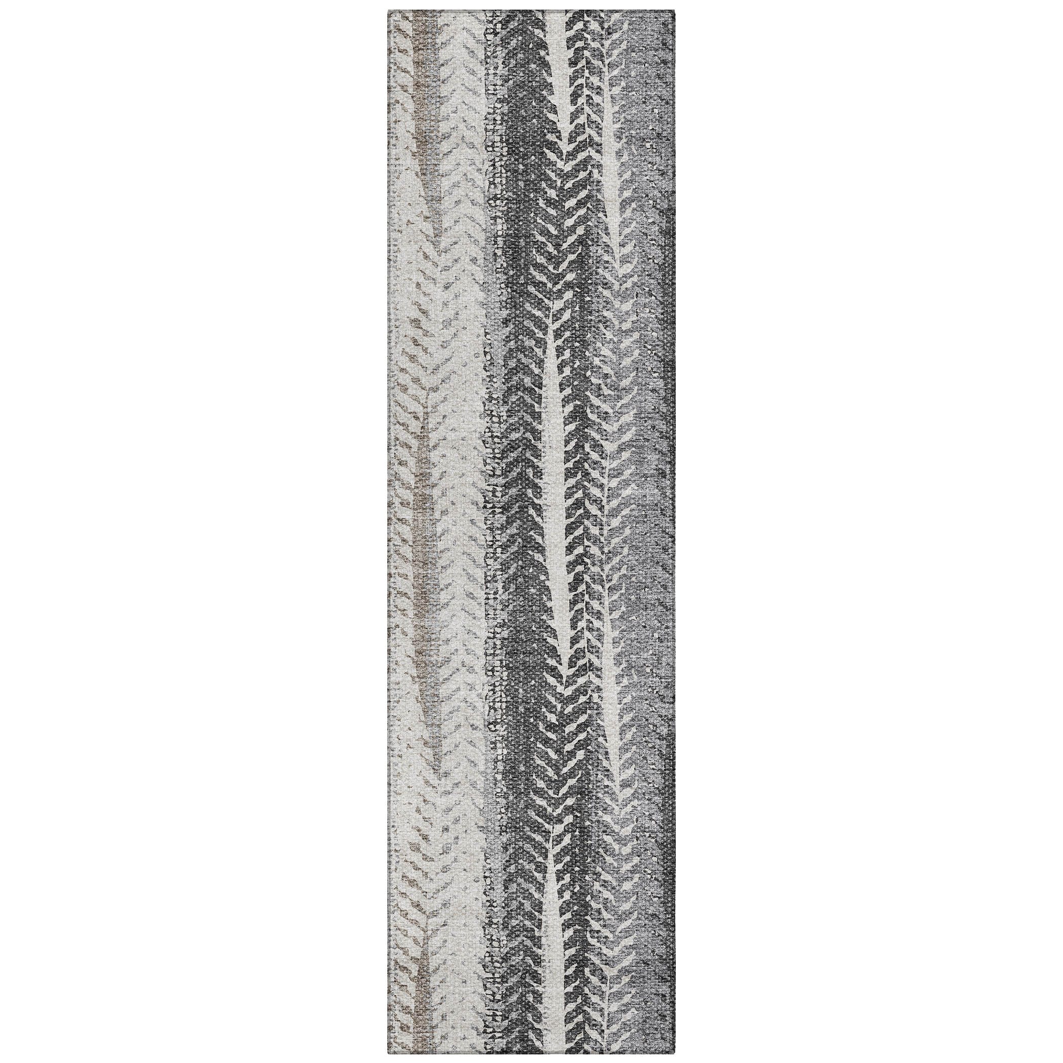 Addison Rugs ACN693KH2X8 Chantille ACN693KH 2 x 7 (ft) Polyester Khaki Rectangular Indoor/Outdoor Geometric Machine washable Area rug