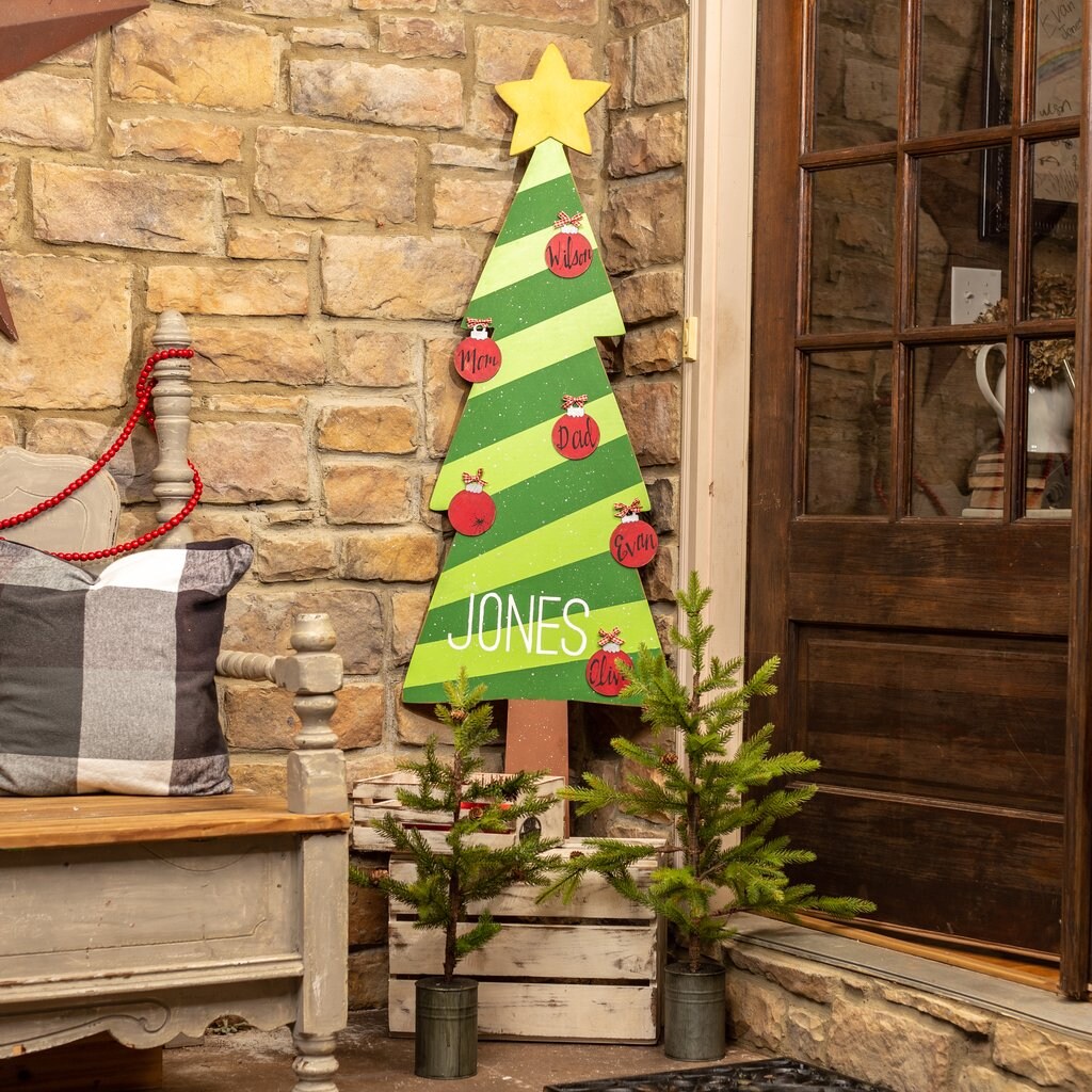 Unfinished Wood Co. 57 In. Unfinished Christmas Tree with Star and ...