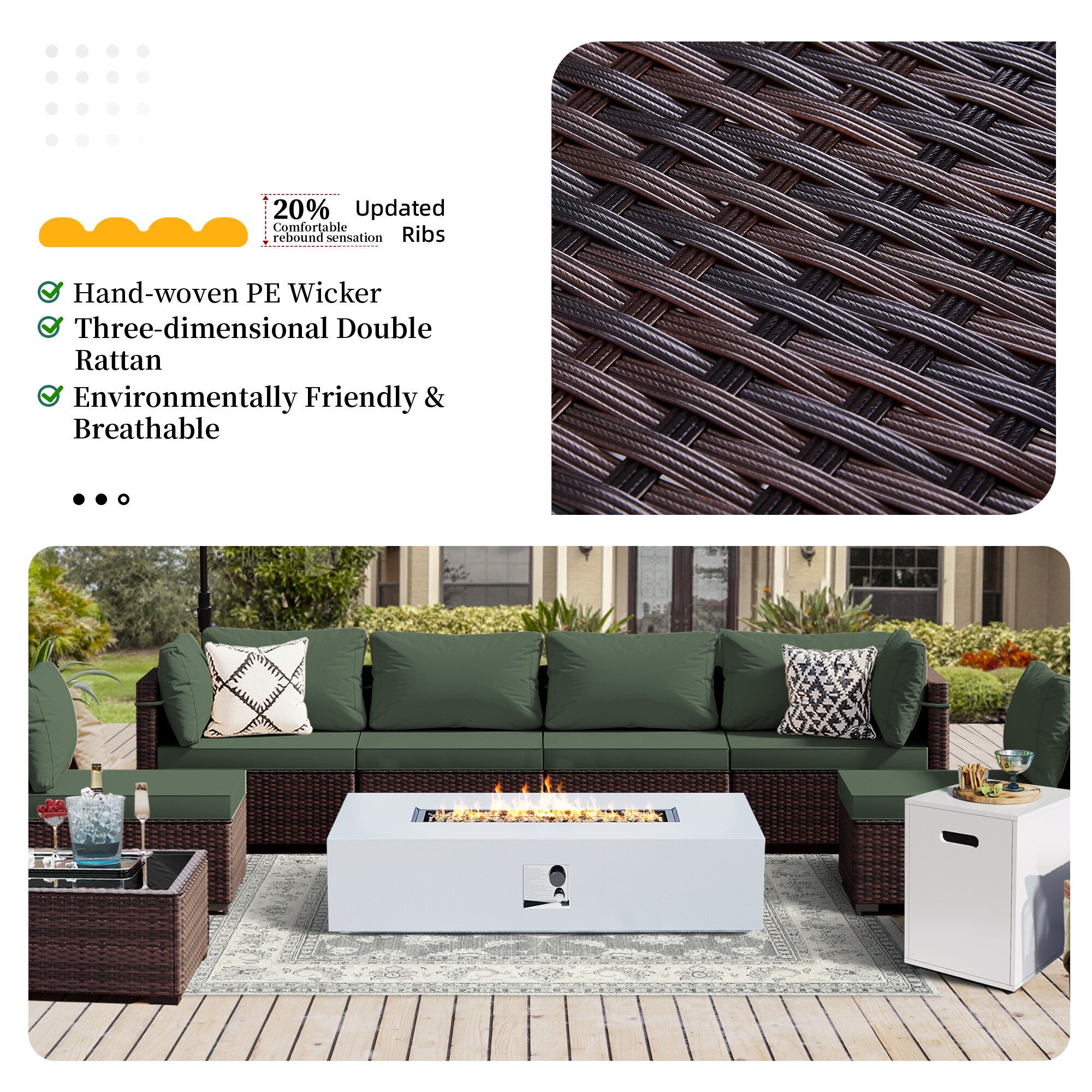 UPHA PL-2CZ-56TPWH-Z2 Patio-Conversation-Sets - View #6