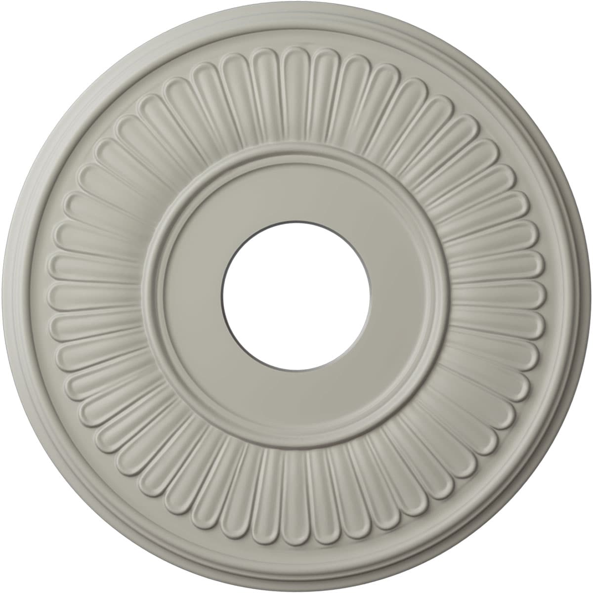 Ekena Millwork CM15BEPCF Berkshire 15.75-Inches W x 15.75-Inches L Painted Pot of Cream Polyurethane Whole Ceiling Medallion