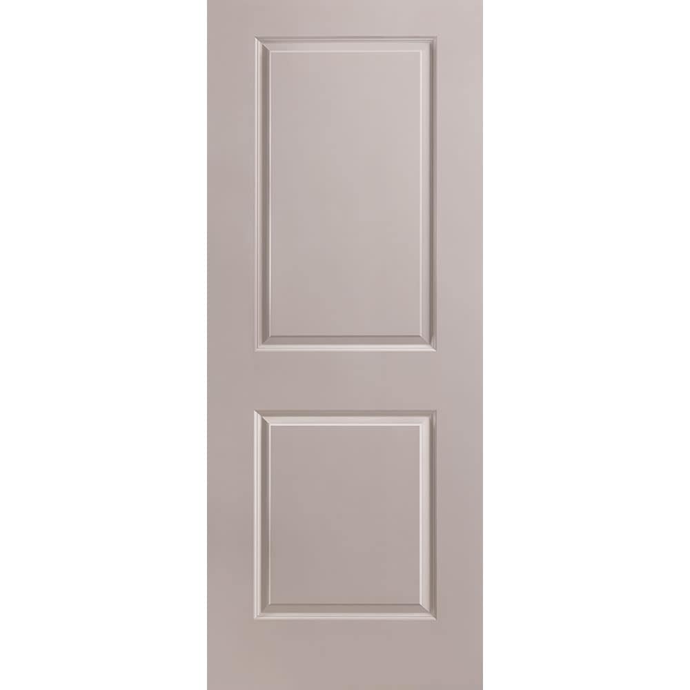 Masonite 1315760 Traditional 32-in x 80-in Driftwood 2-panel square Smooth Hollow core Unfinished Molded composite Slab Door