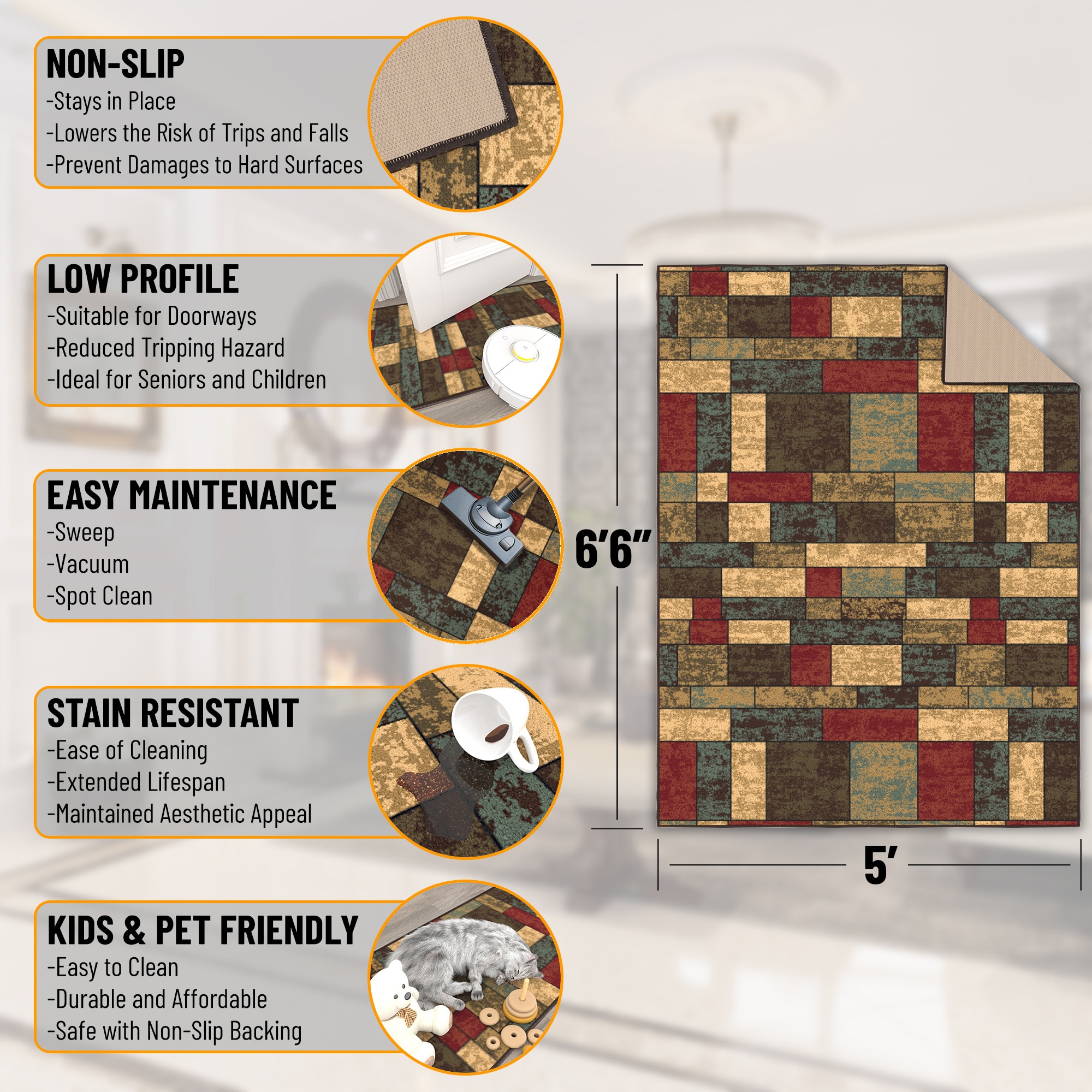 Ottomanson CLS3309-5X7 rugs - View #3
