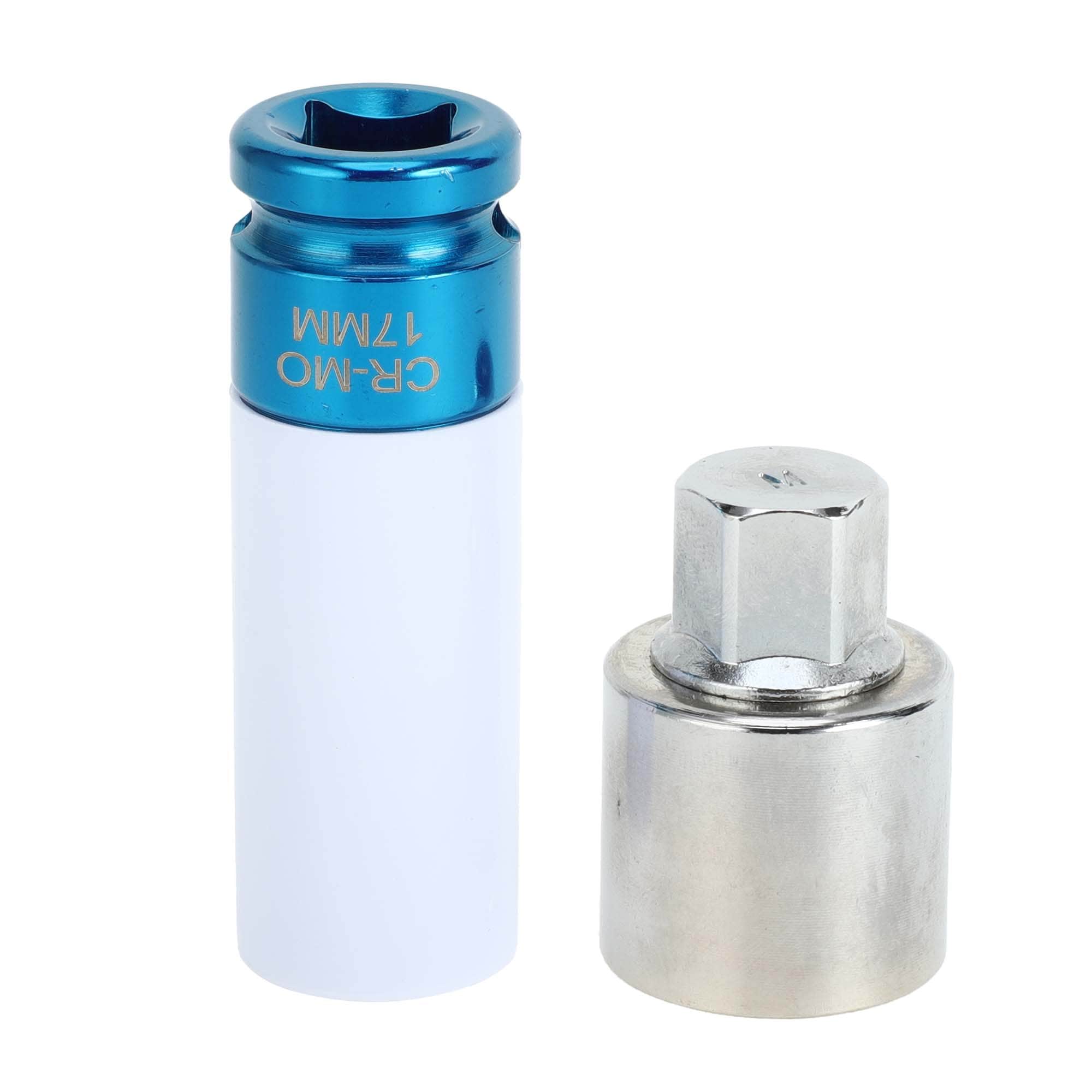 Unique Bargains 1set Wheel Lock Lugnut for Land Rover Range Rover Type M Anti-theft Screw Nut Removal Key Socket with 17mm Adapter