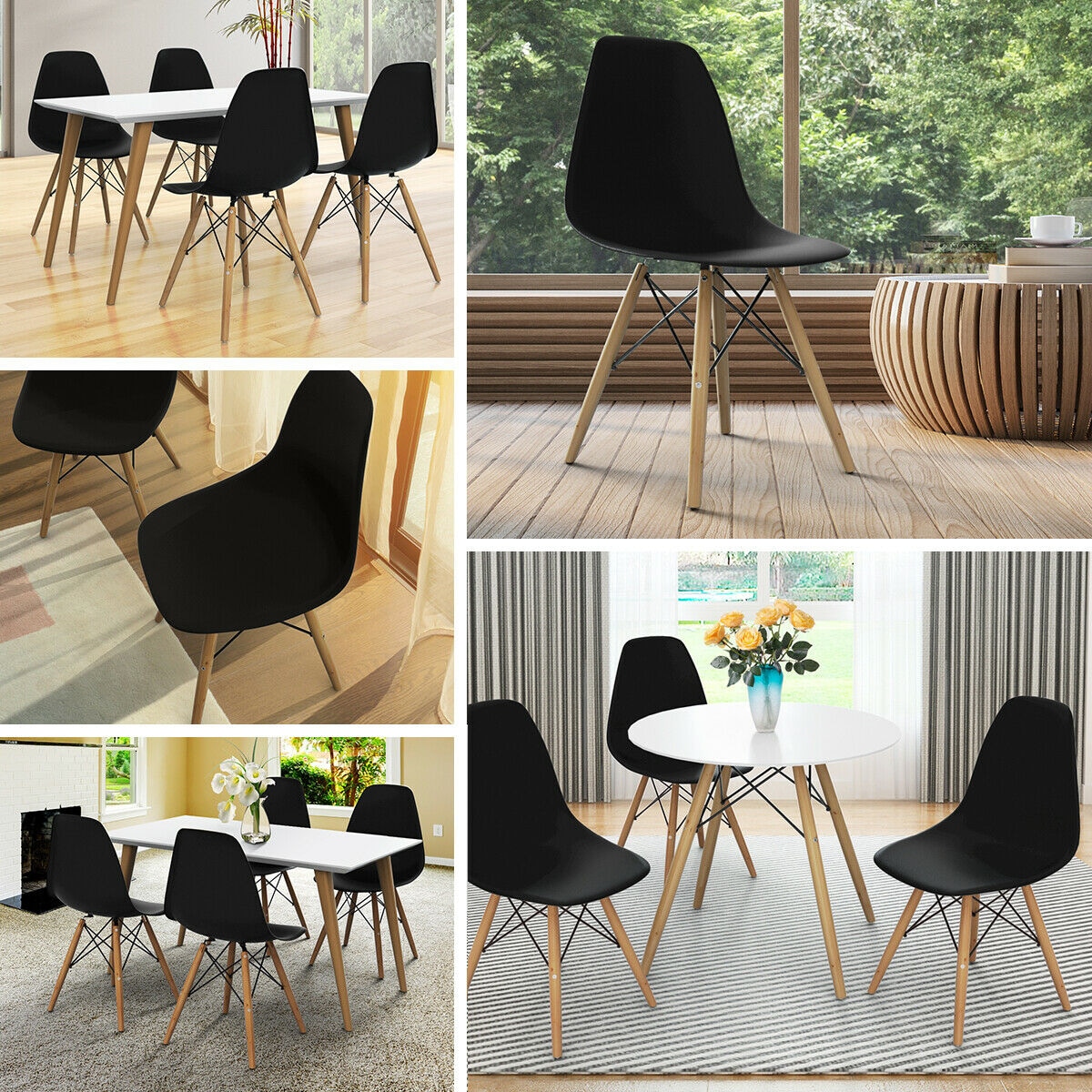 WELLFOR HW-HWY1-65771BK-2 Dining-Chairs - View #4