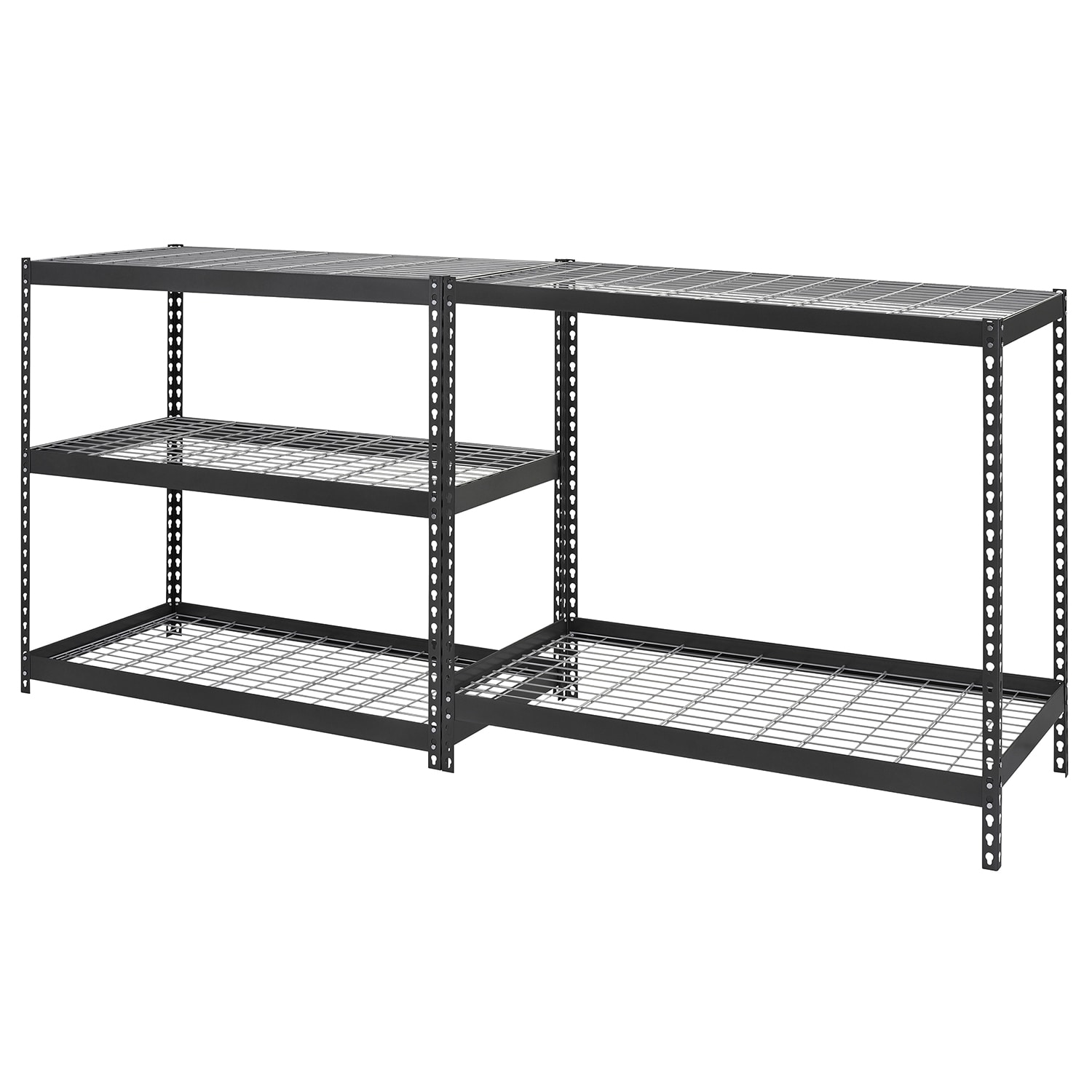 Lyon 36W x 24D x 85H 2000 Series Closed Steel Shelving with Angle Posts - 5 Heavy-Duty Adjustable Shelves - 800 lbs Shelf Capacity - Add-On Unit