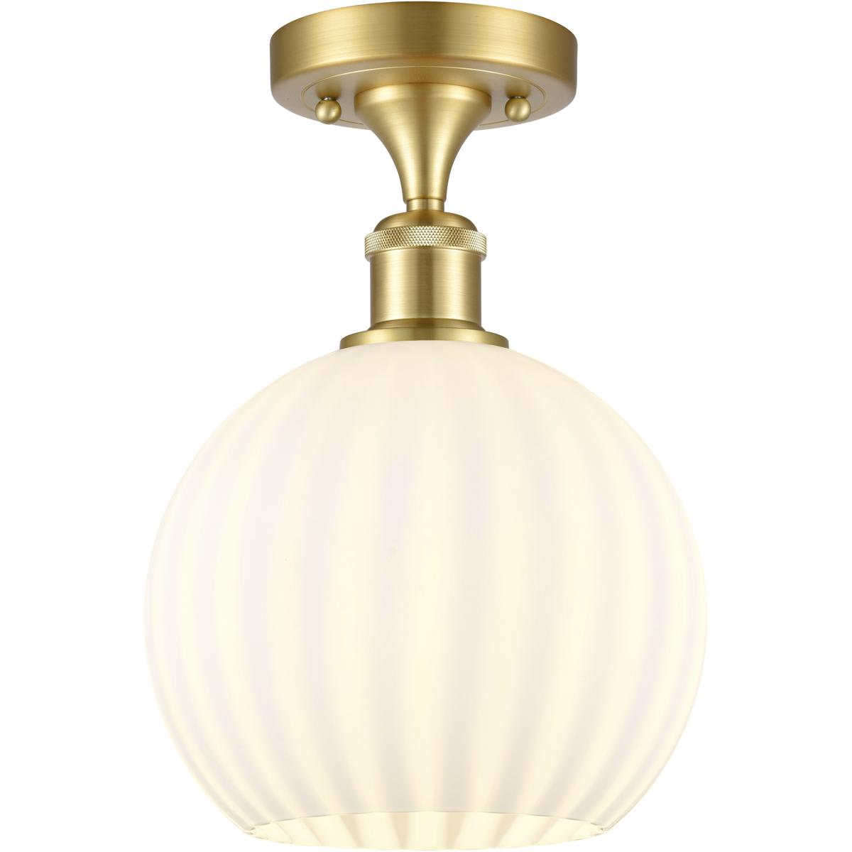 Innovations Lighting 2672483 516-1C-SG-G1217-8WV Ballston White Venetian Satin Gold
