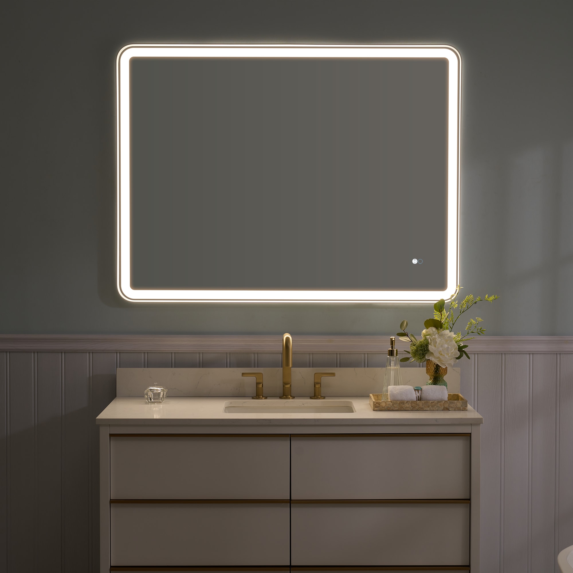 WELLFOR W9FM4836WT Framed-Bath-Mirrors - View #5