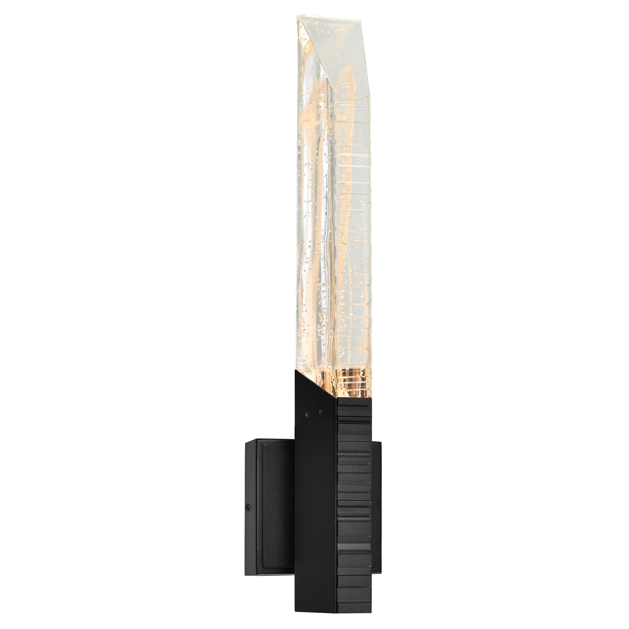 CWI Lighting Petra 4.7-in W 1 -Light Multiple finishes Black Integrated LED Wall Sconce