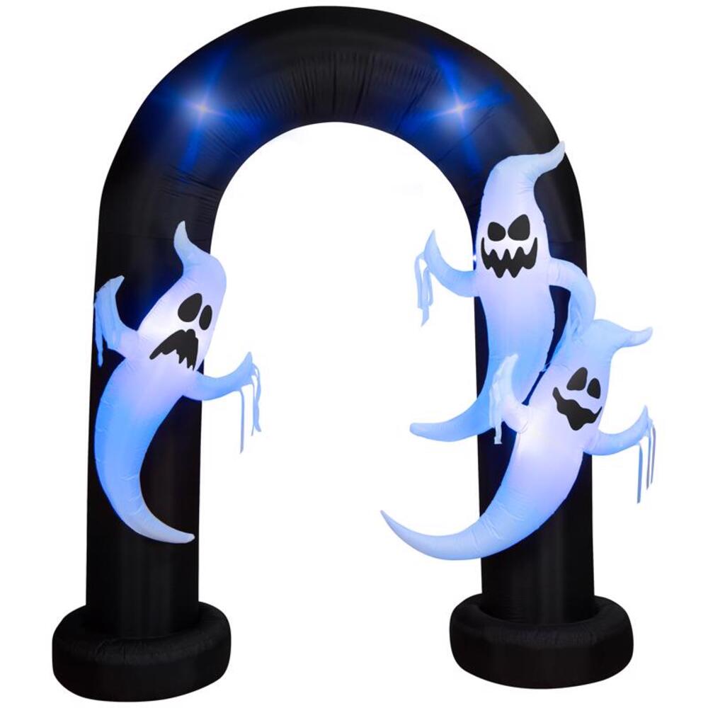 Gemmy 551998 9 ft. LED Prelit Archway Trio Ghost Inflatable