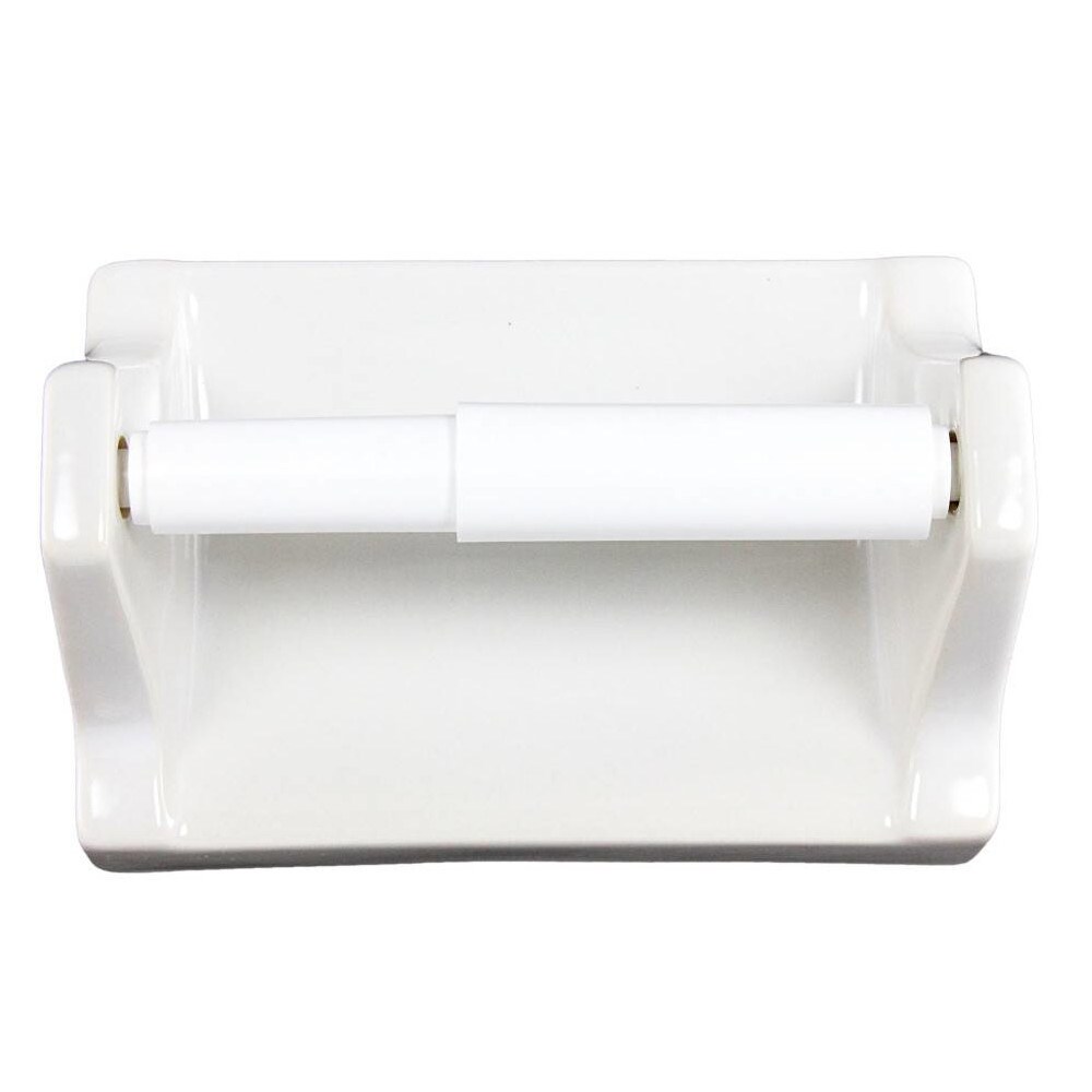 Lenape Products ProSeries White Glazed Wall Mount Spring-loaded Toilet ...