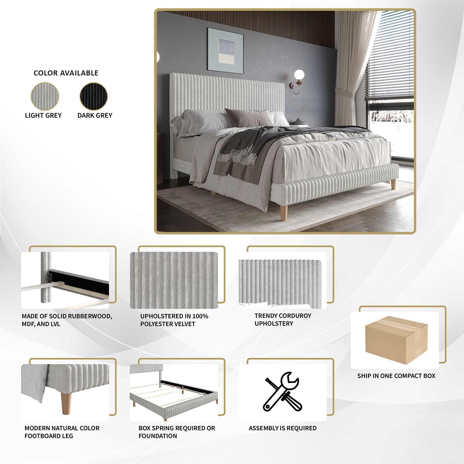 CasePiece C8570FUB-LGY-VV beds - View #9