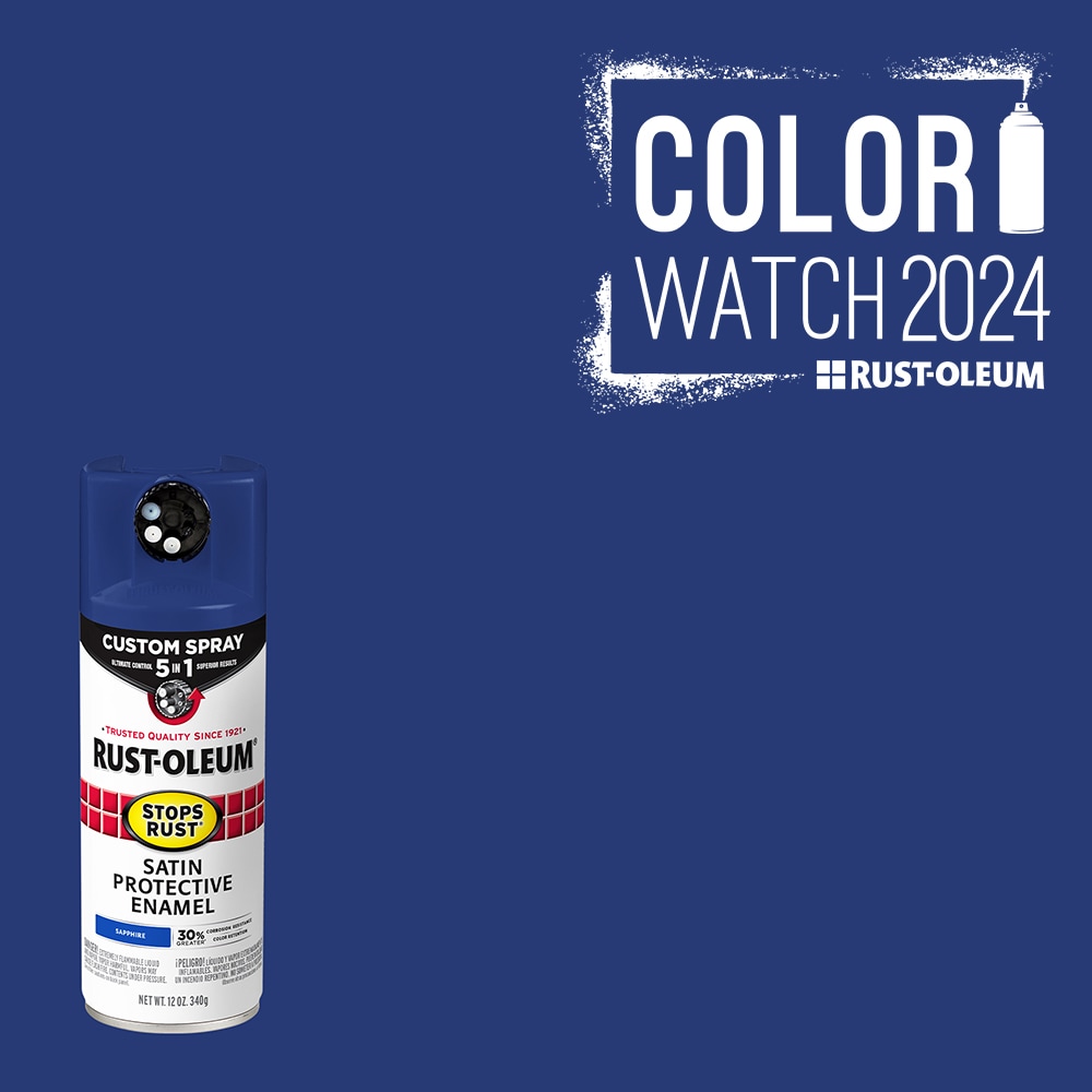 Rust-Oleum Stops Rust 5-in-1 Satin Sapphire Spray paint ( NET WT. 12-oz ) #376881