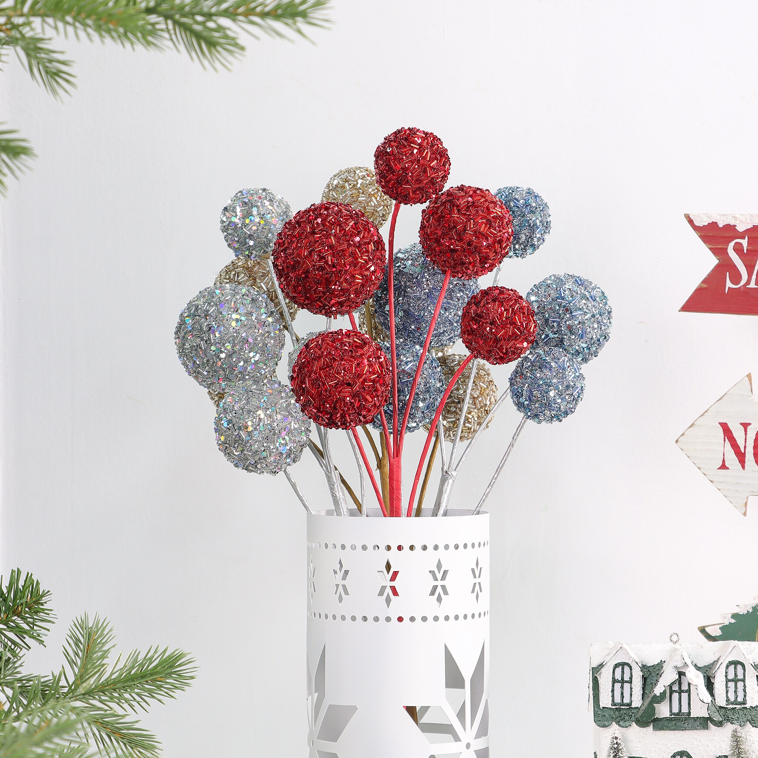 Holiday Living LW20-LGSS002R Christmas-Picks-Clips - View #6