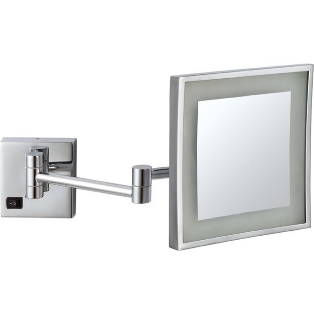 Nameeks Glimmer 8 In X Chrome, Wall Hanging Vanity Mirror With Lights