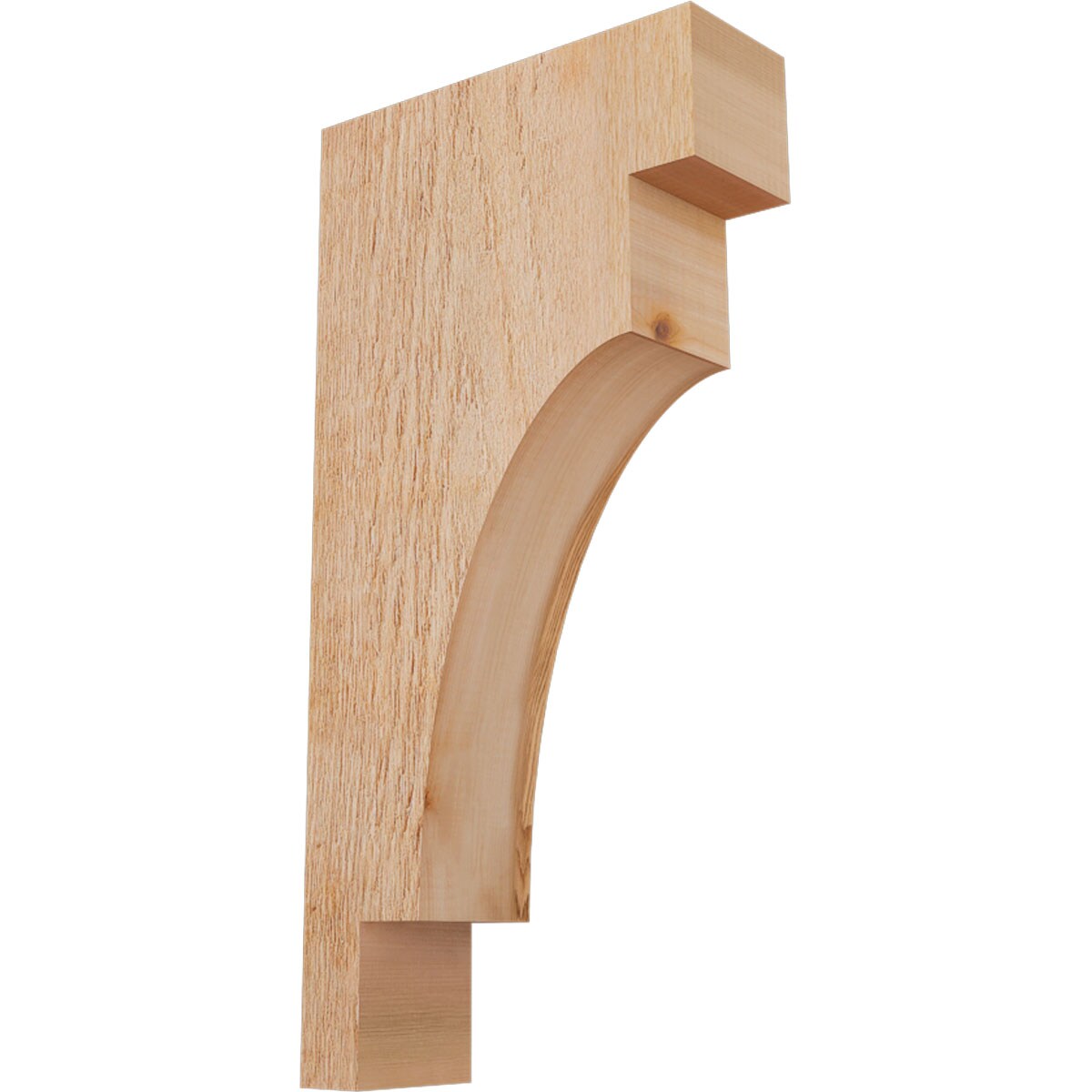 Ekena Millwork COR04X12X24MED00RWR 4-in x 12-in x 24-in Mediterranean Unfinished Western red cedar Wood Paintable/Stainable Corbel