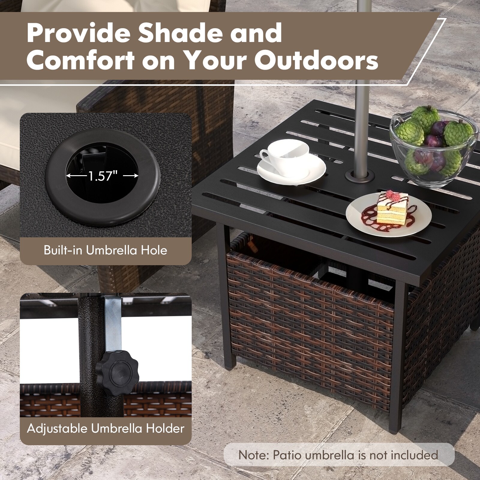 Slickblue D-CO-90166WH Patio-Tables - View #8