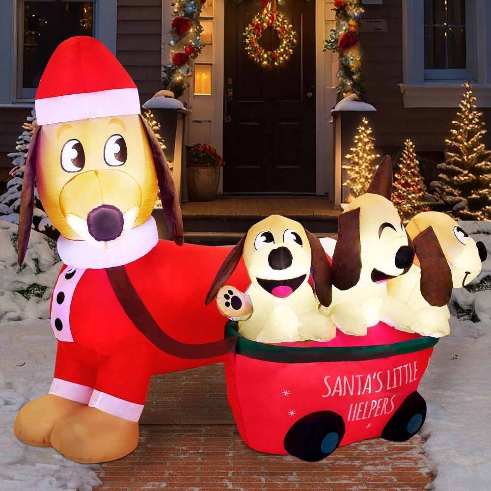 Joyfy 30209 3.25-Feet Lighted Dog Christmas Inflatable
