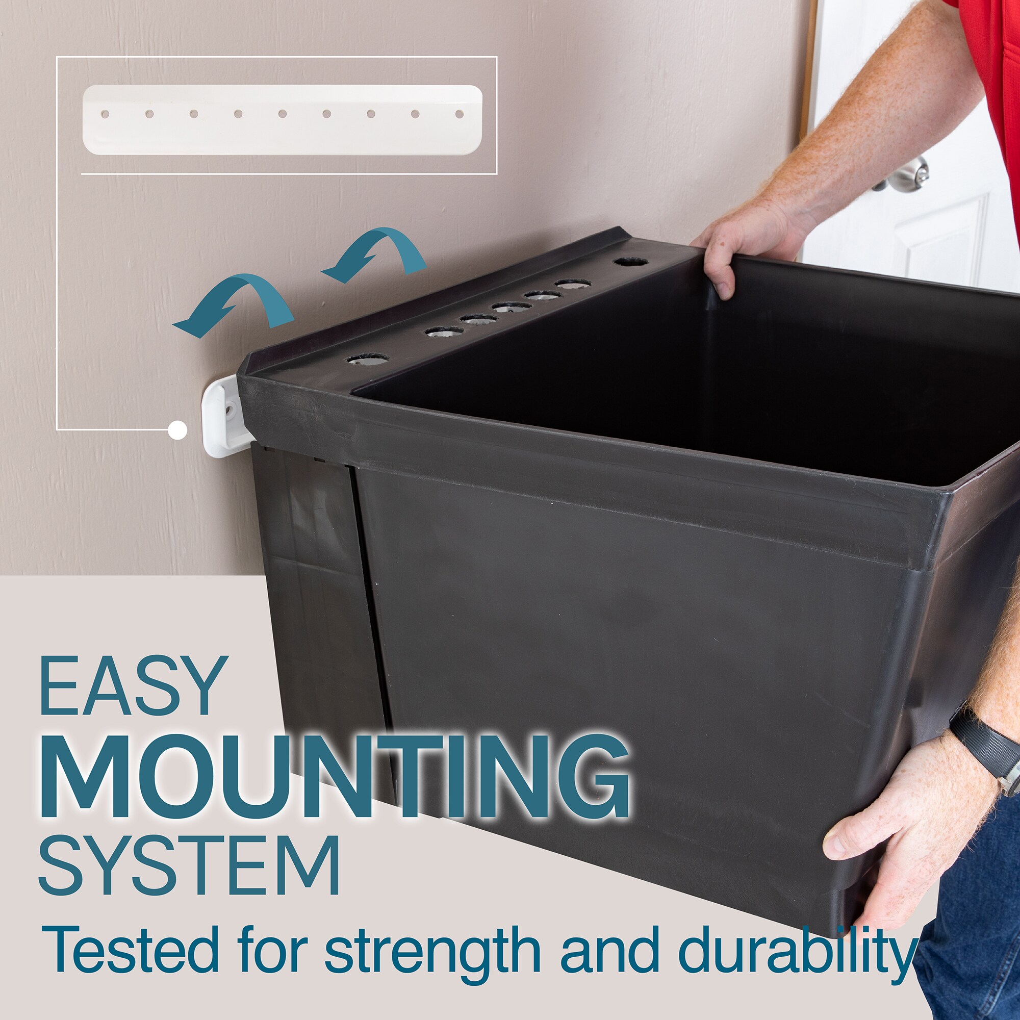 Black Wall Mount Utility Sink with Drain Assembly Kit