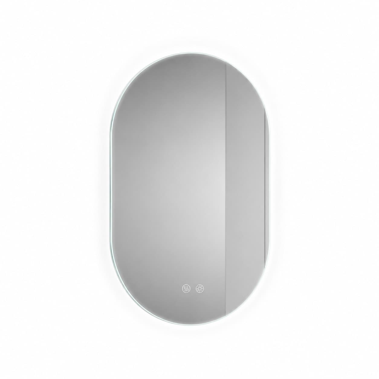 Aoibox  36 in H x 22 in W Oval Frameless LED Backlit Wall Mirror Anti Fog Dimmable Bathroom Vanity Mirror for Bathroom Use