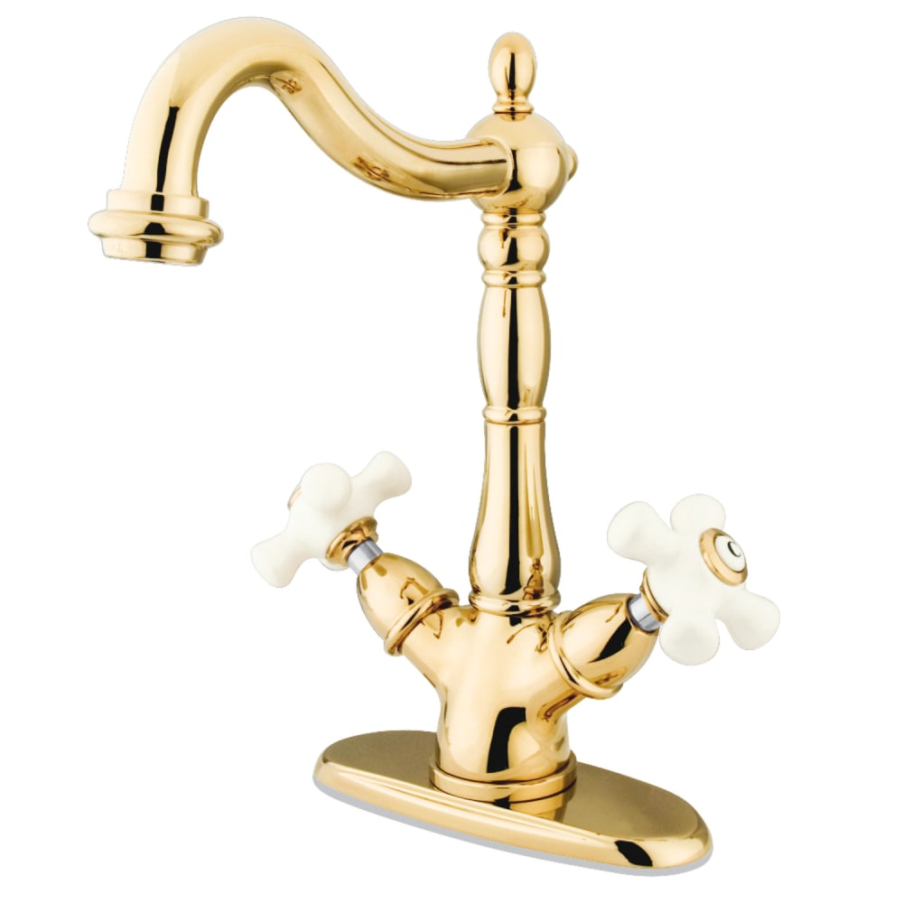 Kingston Brass  KS149.PX Heritage 1.2 GPM Single Hole Bathroom Faucet