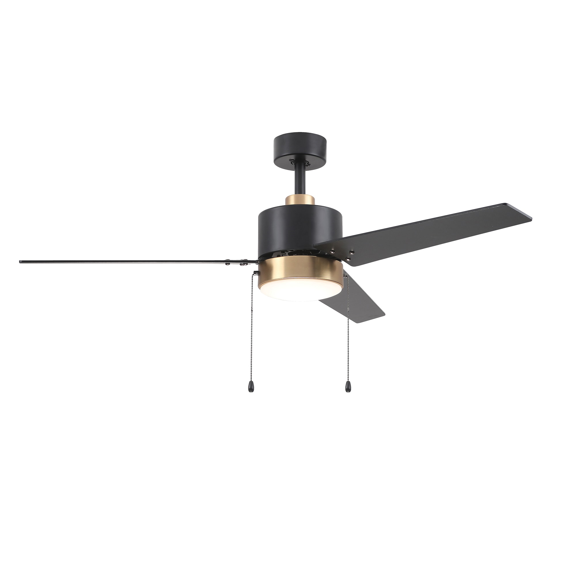 CARRO USA LWGA-524H2-L11-B2-1G Alrich 52-in Black with Black Blades Ceiling Fan Without Light ( 4 -Blade )