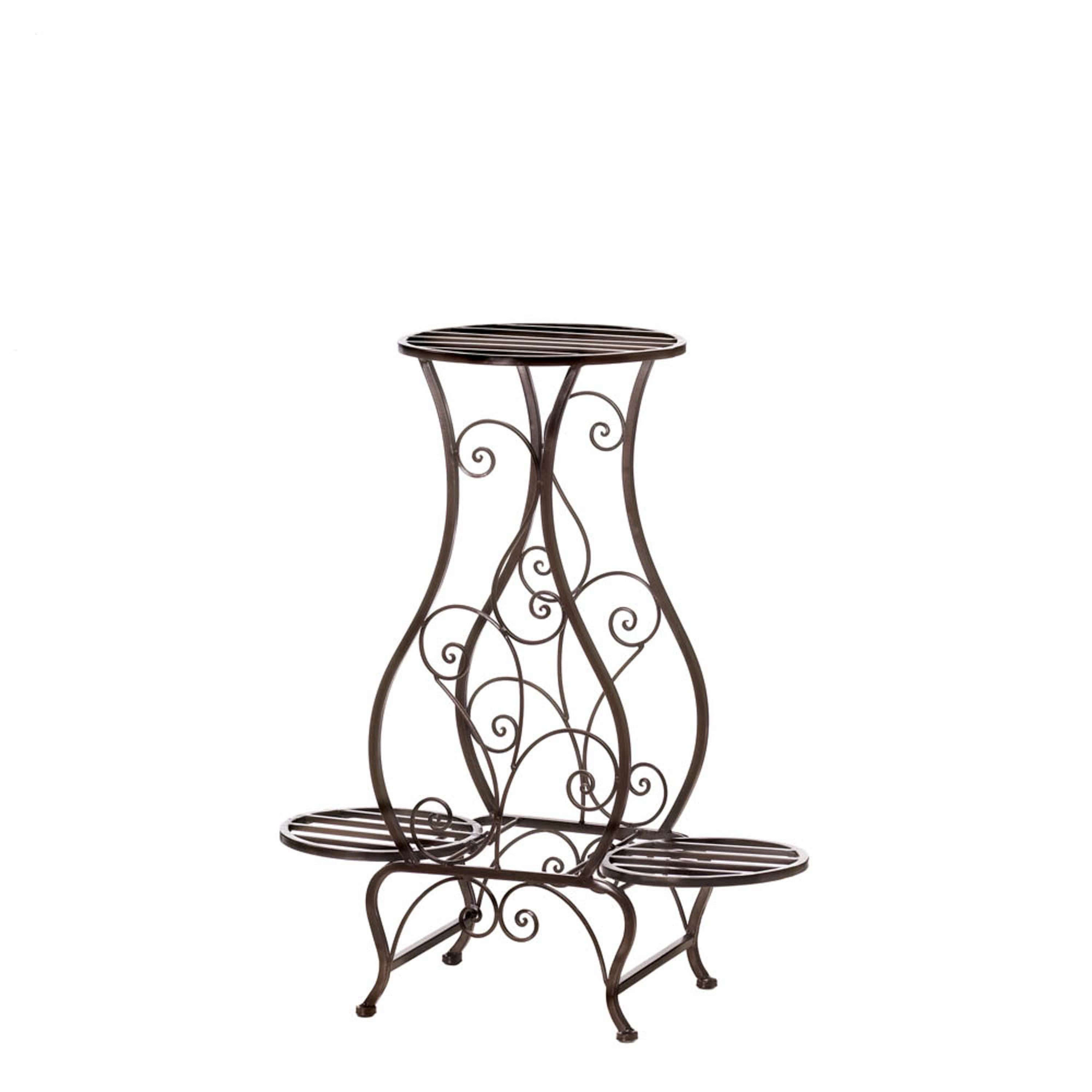 Zingz & Thingz 26.75-Inches H x 11.75-Inches W Hourglass Indoor/Outdoor Novelty Cast iron Plant Stand #4504615V