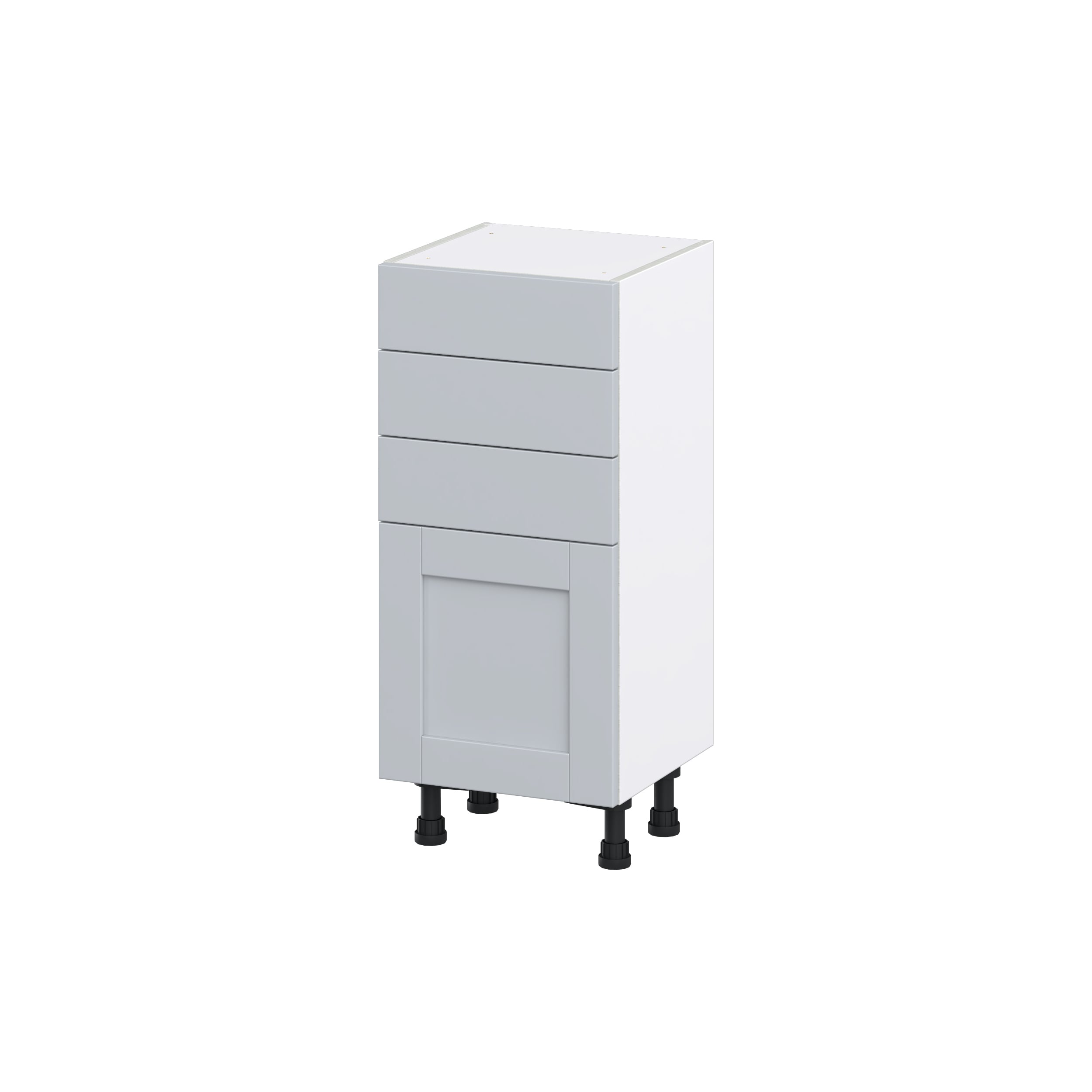 Hugo&Borg Charlesberg 15-in W x 34.5-in H x 14-in D Gray 3-Drawers Base Fully Assembled Cabinet (Flat Panel Shaker Style)