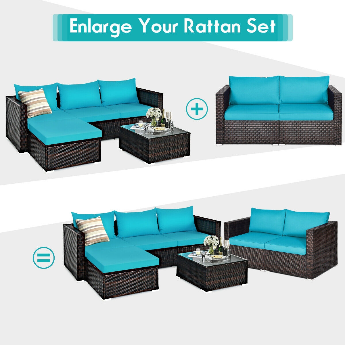 WELLFOR OUG66869TU+ Patio-Conversation-Sets - View #5