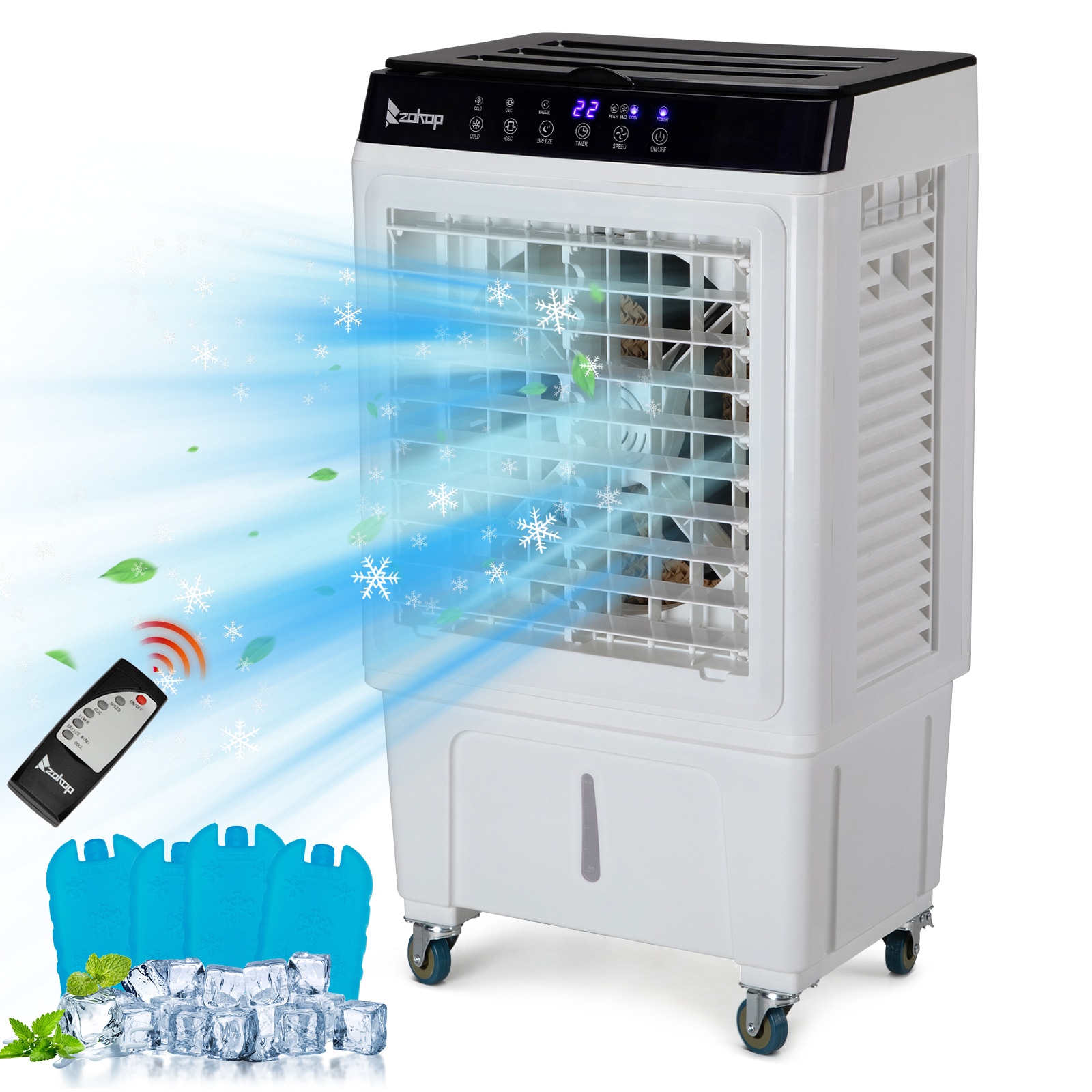 Outopee LO1G46000703 2353-CFM 3 -Speed Indoor/Outdoor Portable Evaporative Cooler for 320-Sq. Feet (Motor Included)