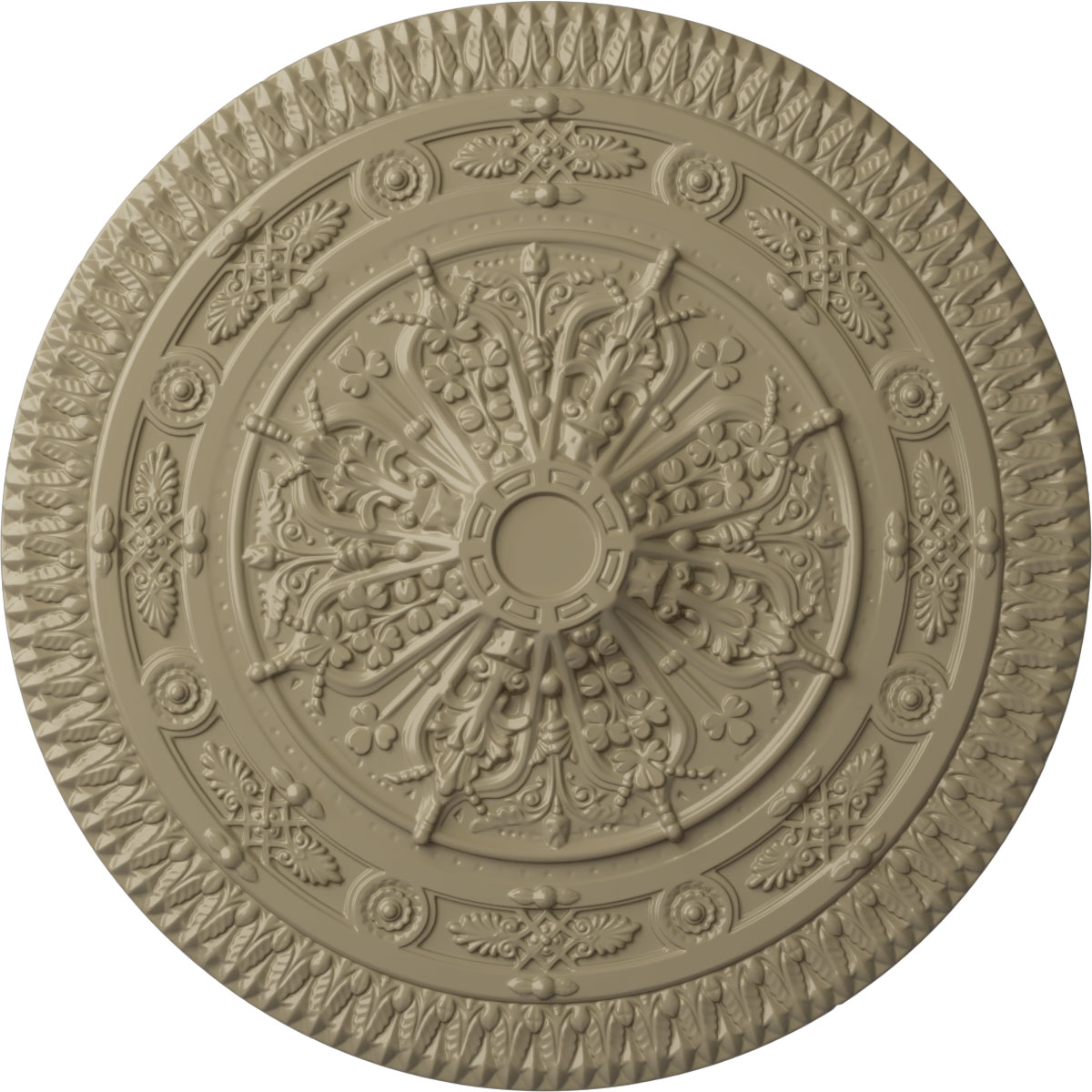 Ekena Millwork CM37NAGDF Naple 37.5-in W x 37.5-in L Painted Gobi Desert Polyurethane Whole Ceiling Medallion