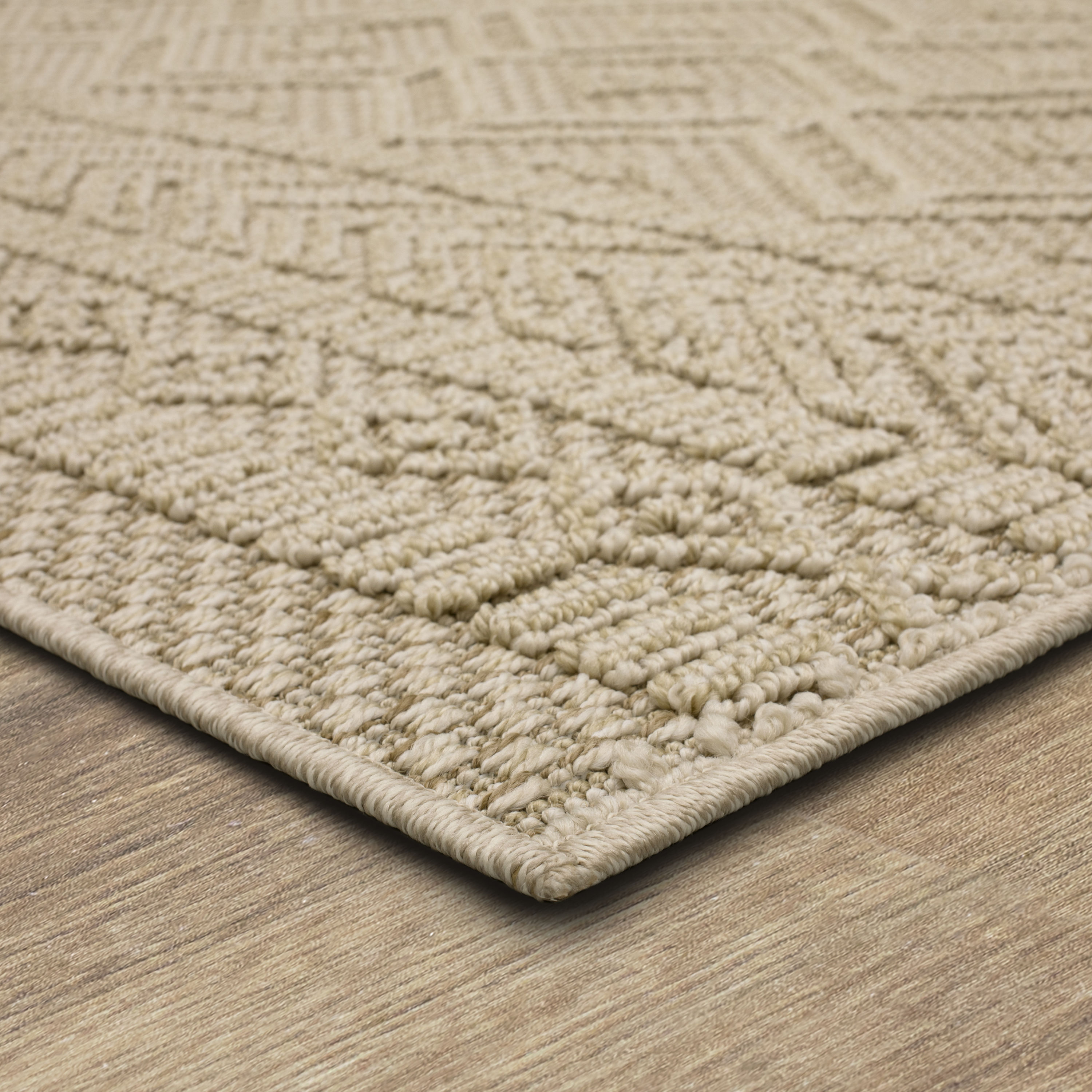 Origin 21 Greige 7 x 10 Natural Outdoor Geometric Area Rug in the Rugs