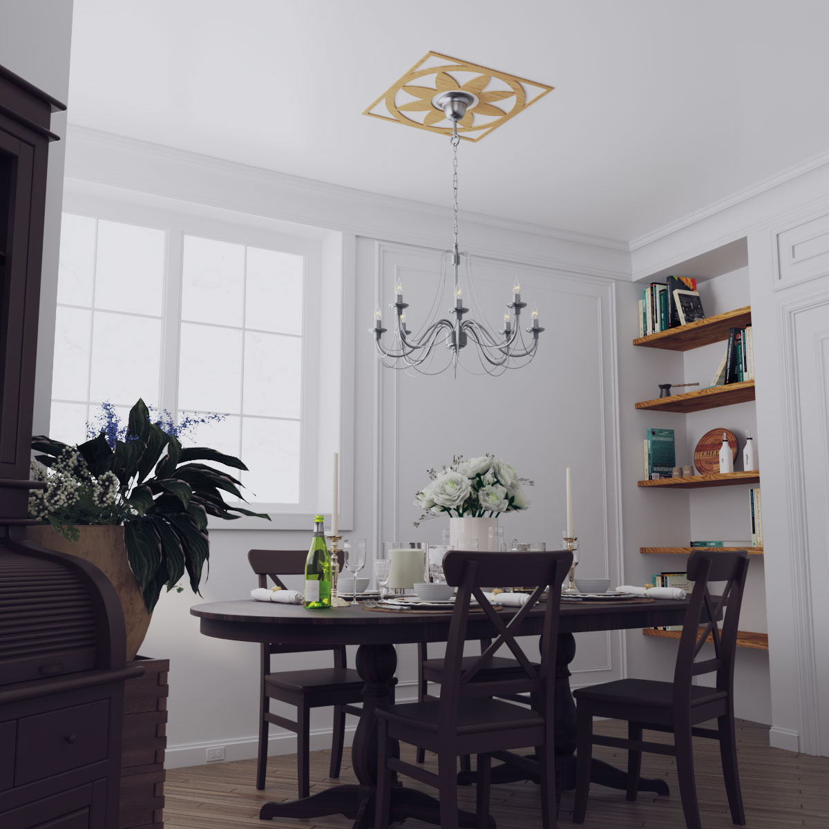 Ekena Millwork CMWP40X40X0250BLRO Ceiling-Medallions - View #12