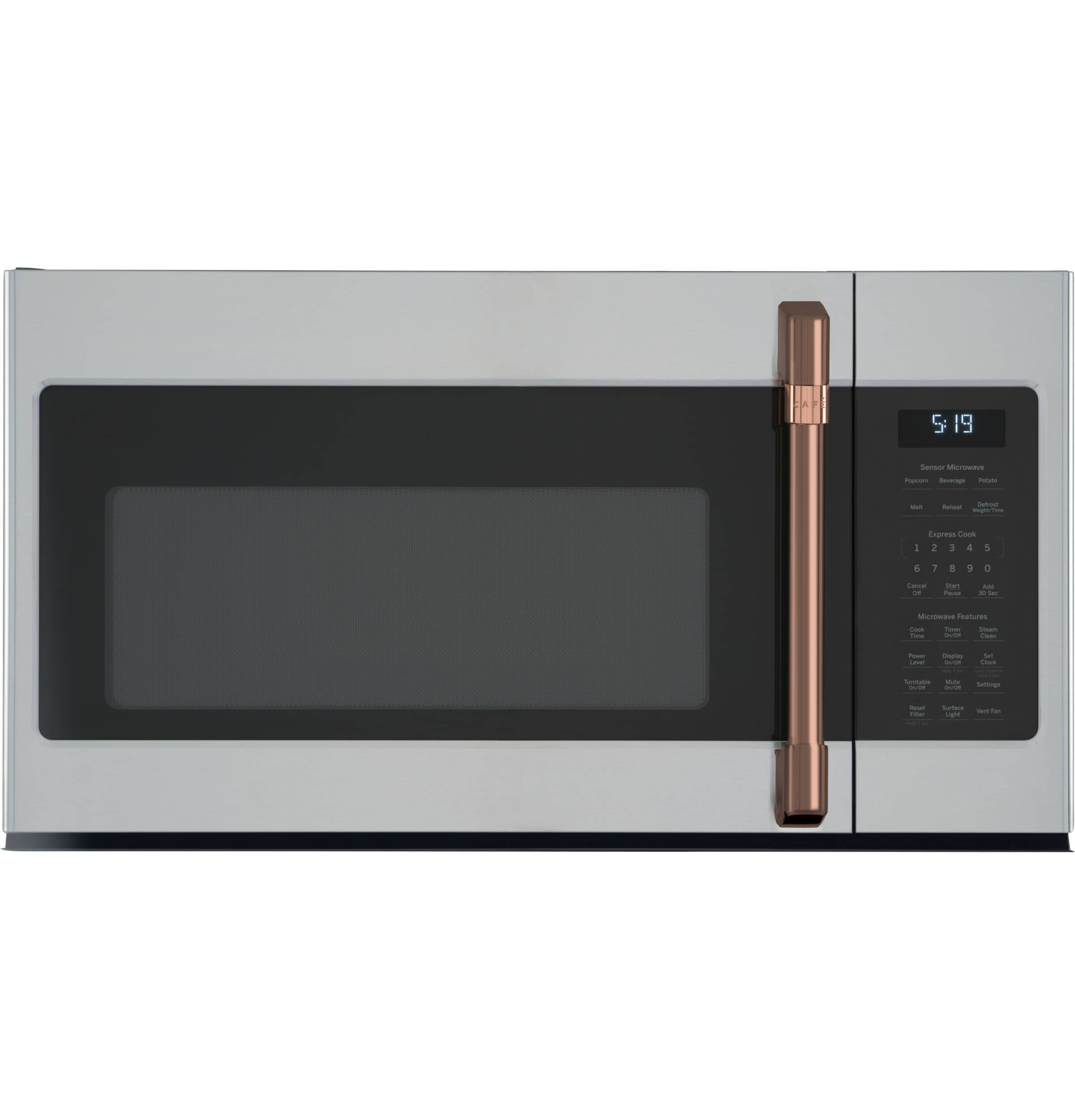 1.2 Cu. Ft. Over-the-Range Low Profile Sensor Microwave Oven - UVM9125STSS  - Cafe Appliances