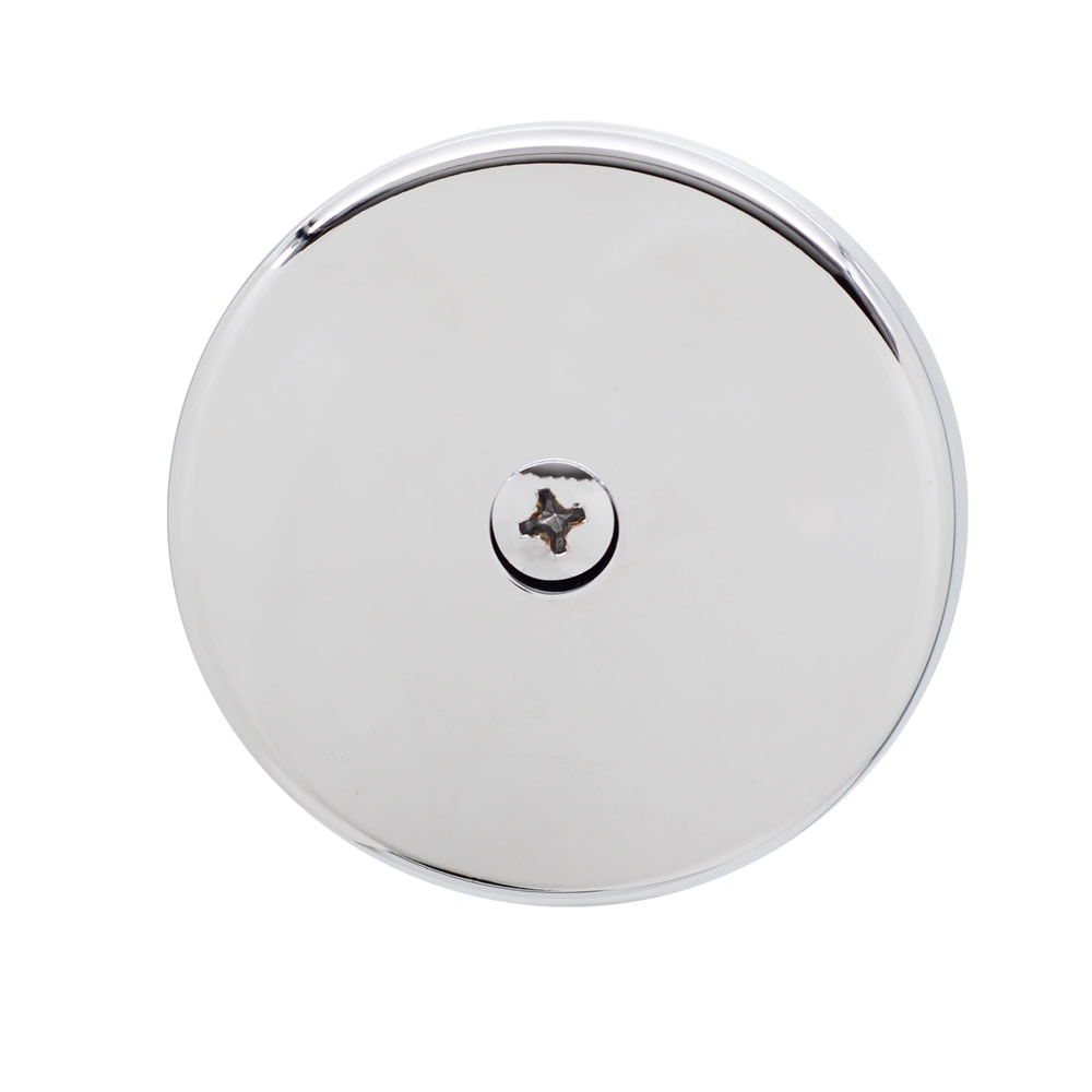WESTBRASS D328-26 3-1/8 In. Single Hole Overflow Face Plate and Screw In Polished Chrome