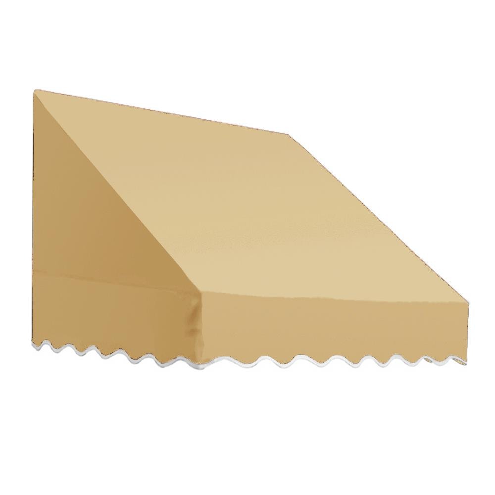 Awntech EF2442-L-8T San Francisco 100.5-in Wide x 42-in Projection x 24-in Height Fabric Tan Solid Fixed Window/Door Awning