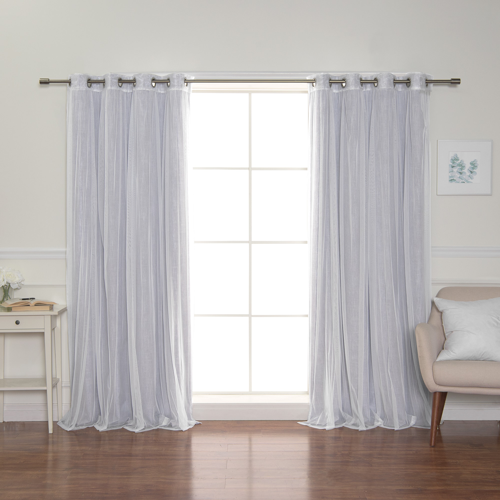 Best Home Fashion MM-GS-JC-12-96-BLUE curtains - View #5