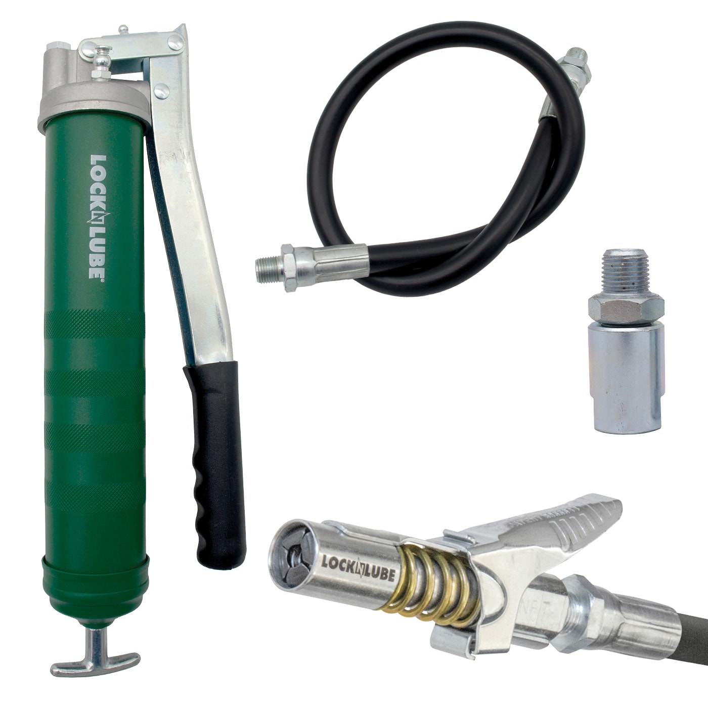 LockNLube LockNLube Lever Grip Grease Gun, 8000 PSI, 14-oz Cartridge ...