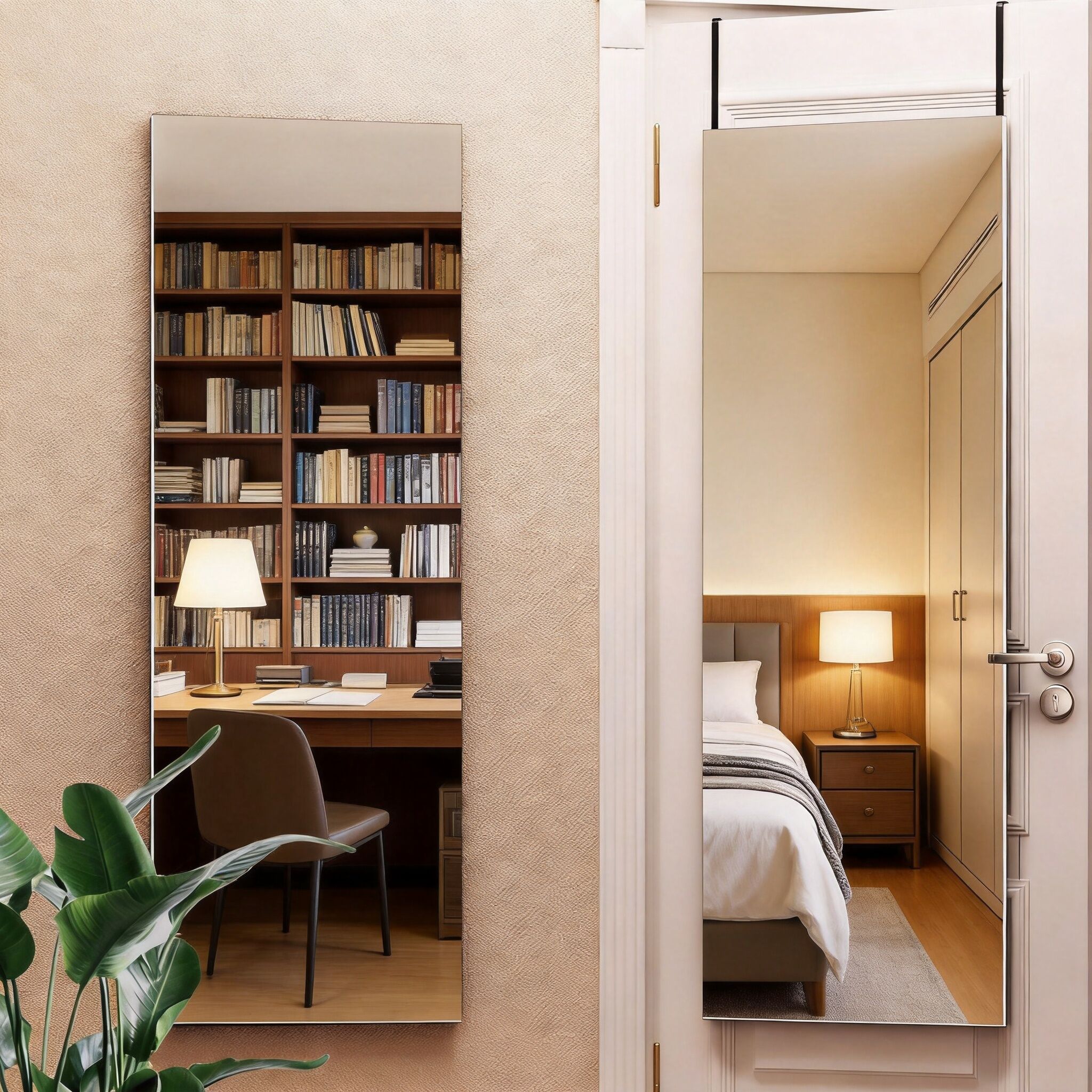 LUXEYARD Door Mirror Full Length 47 Inch X 16 Inch Full Body over the ...